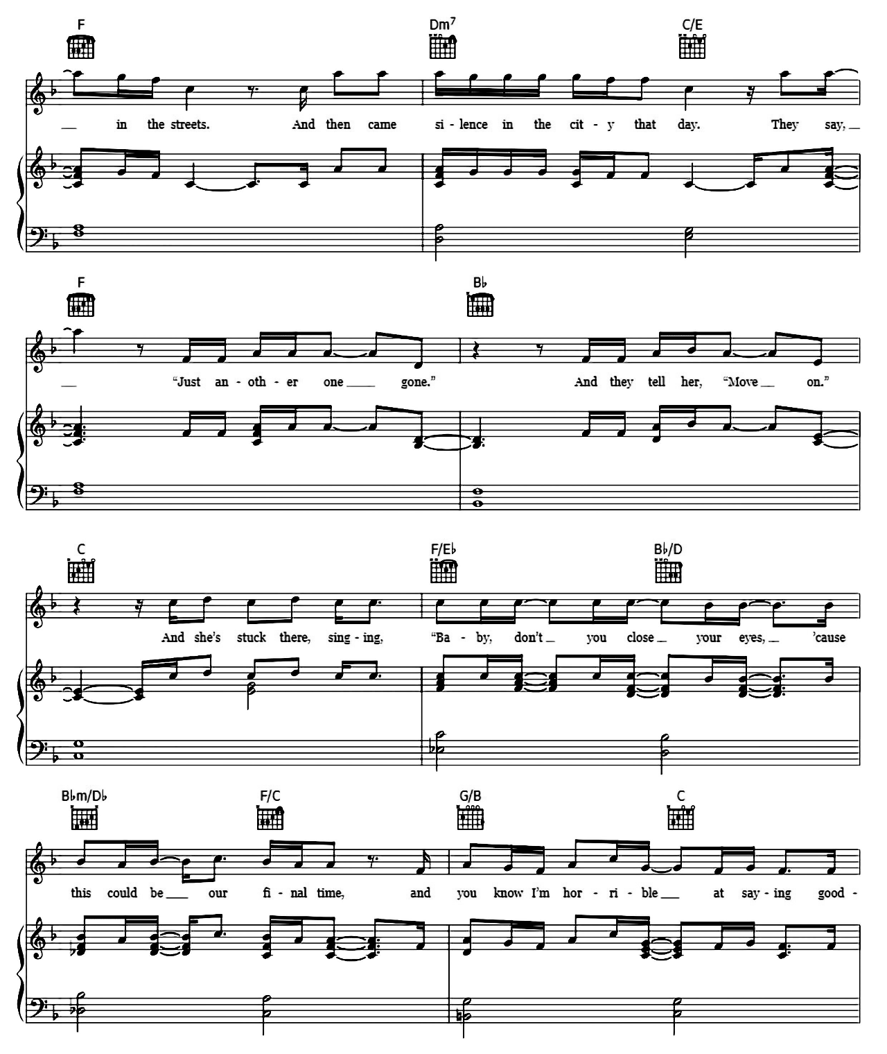 Perfect Way To Die sheet music 3