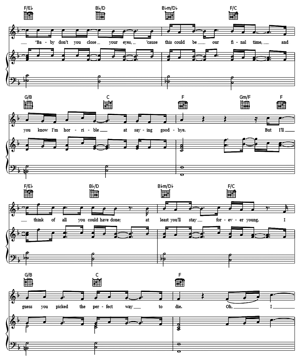 Perfect Way To Die sheet music 9