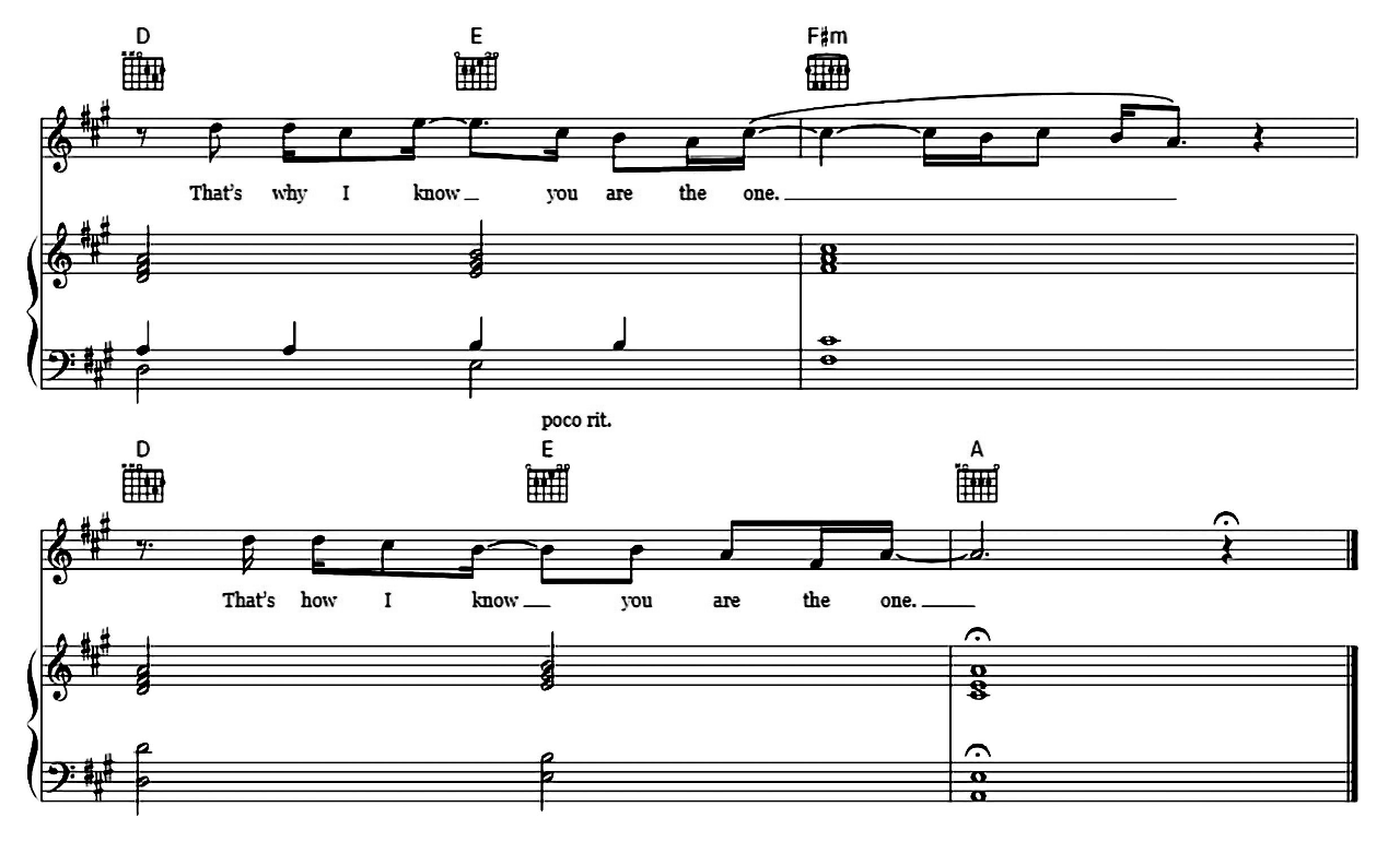 The One sheet music 6