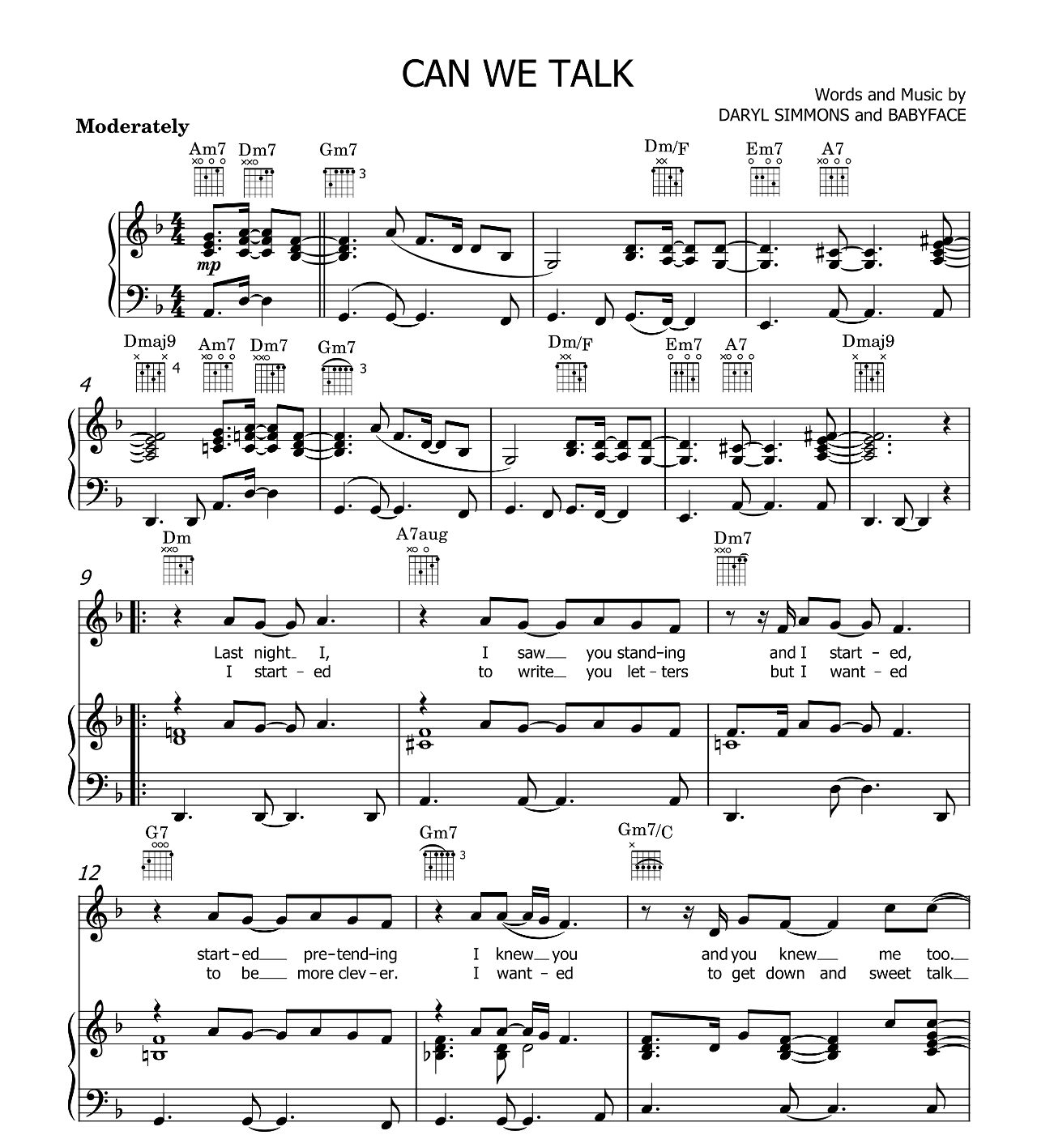 Can We Talk sheet music