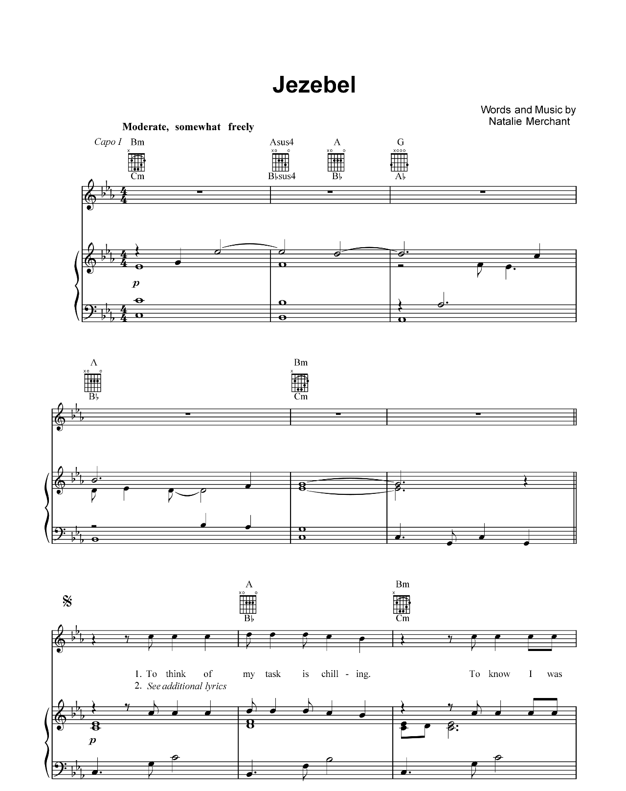 Jezebel sheet music