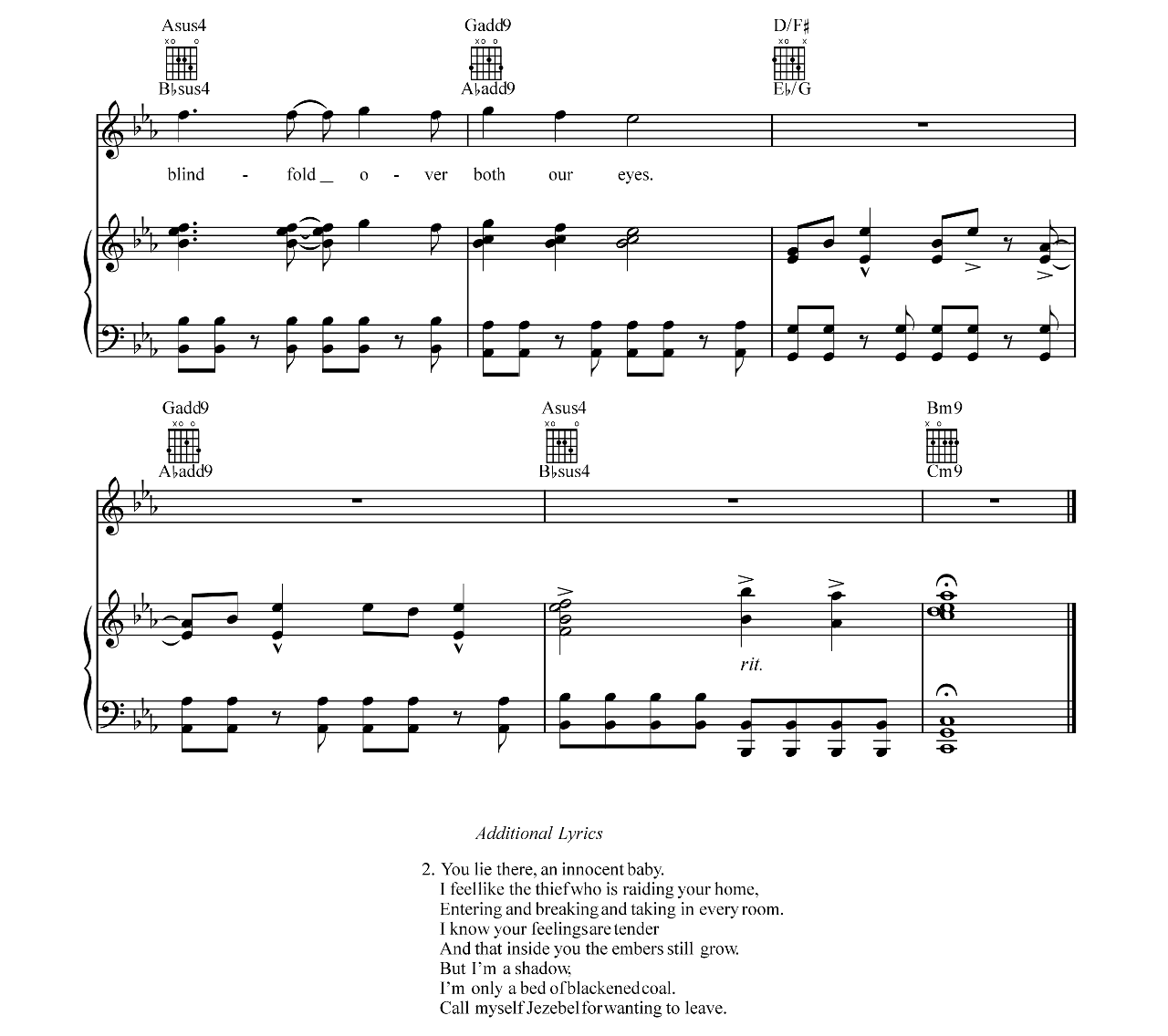 Jezebel sheet music 9