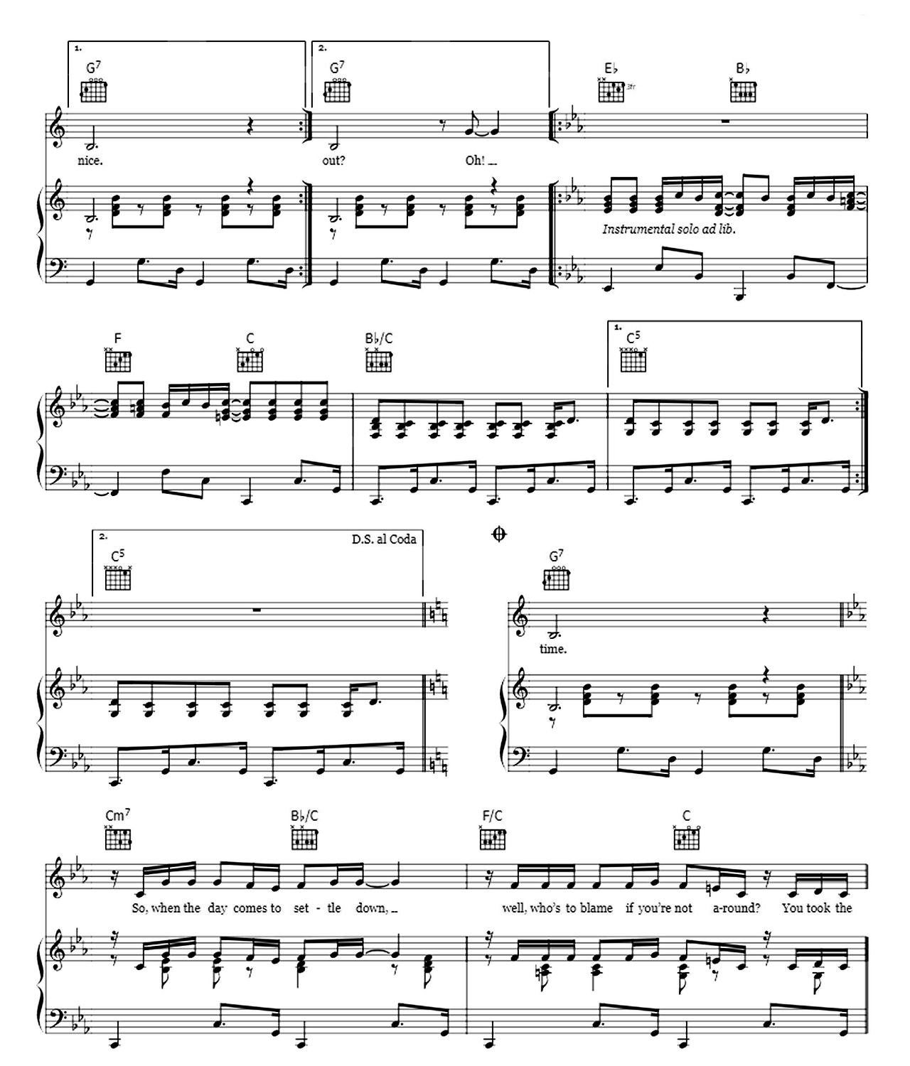 Take The Long Way Home sheet music 4