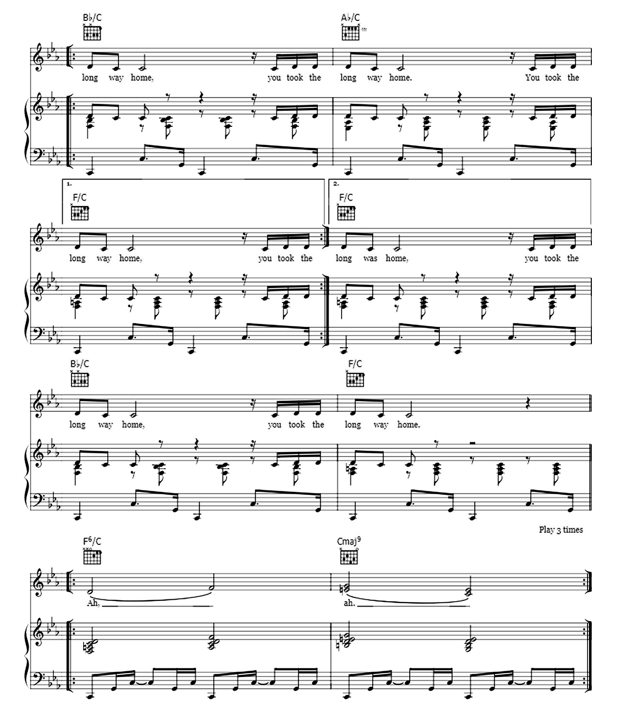 Take The Long Way Home sheet music 5