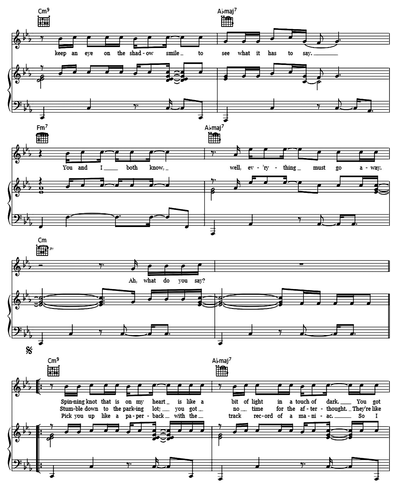 Dark Necessities sheet music 2