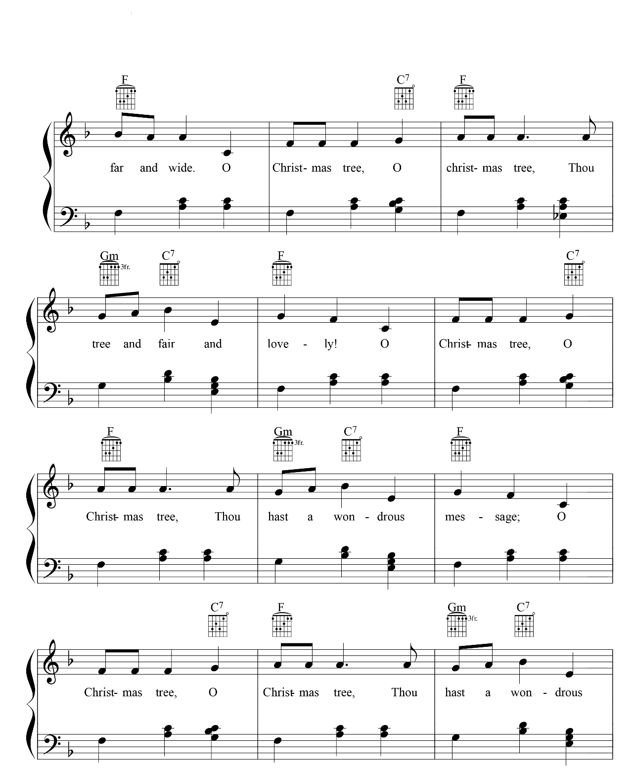 O Tannenbaum sheet music 2