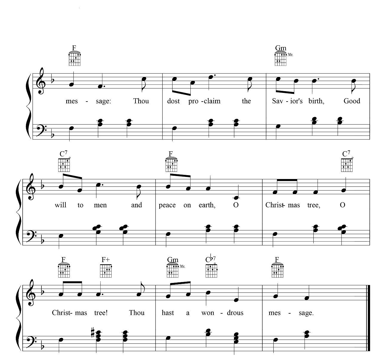 O Tannenbaum sheet music 3