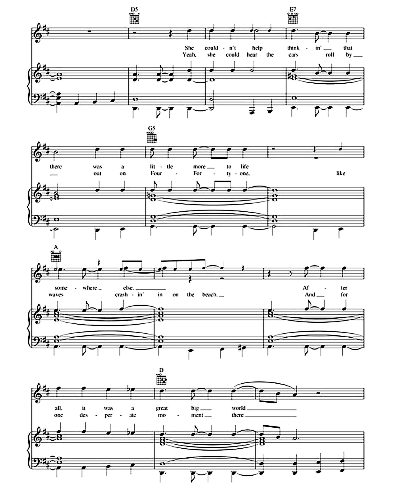 American Girl sheet music 3