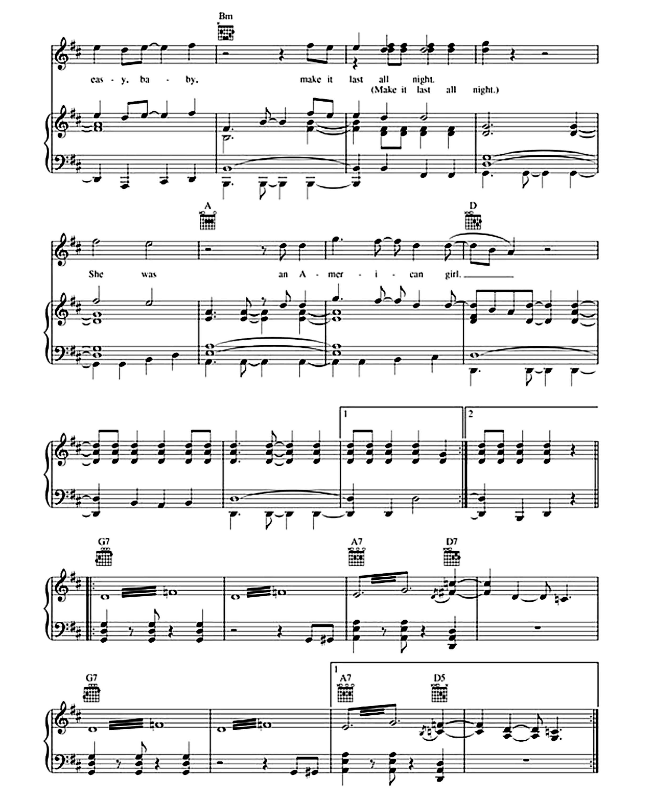 American Girl sheet music 5