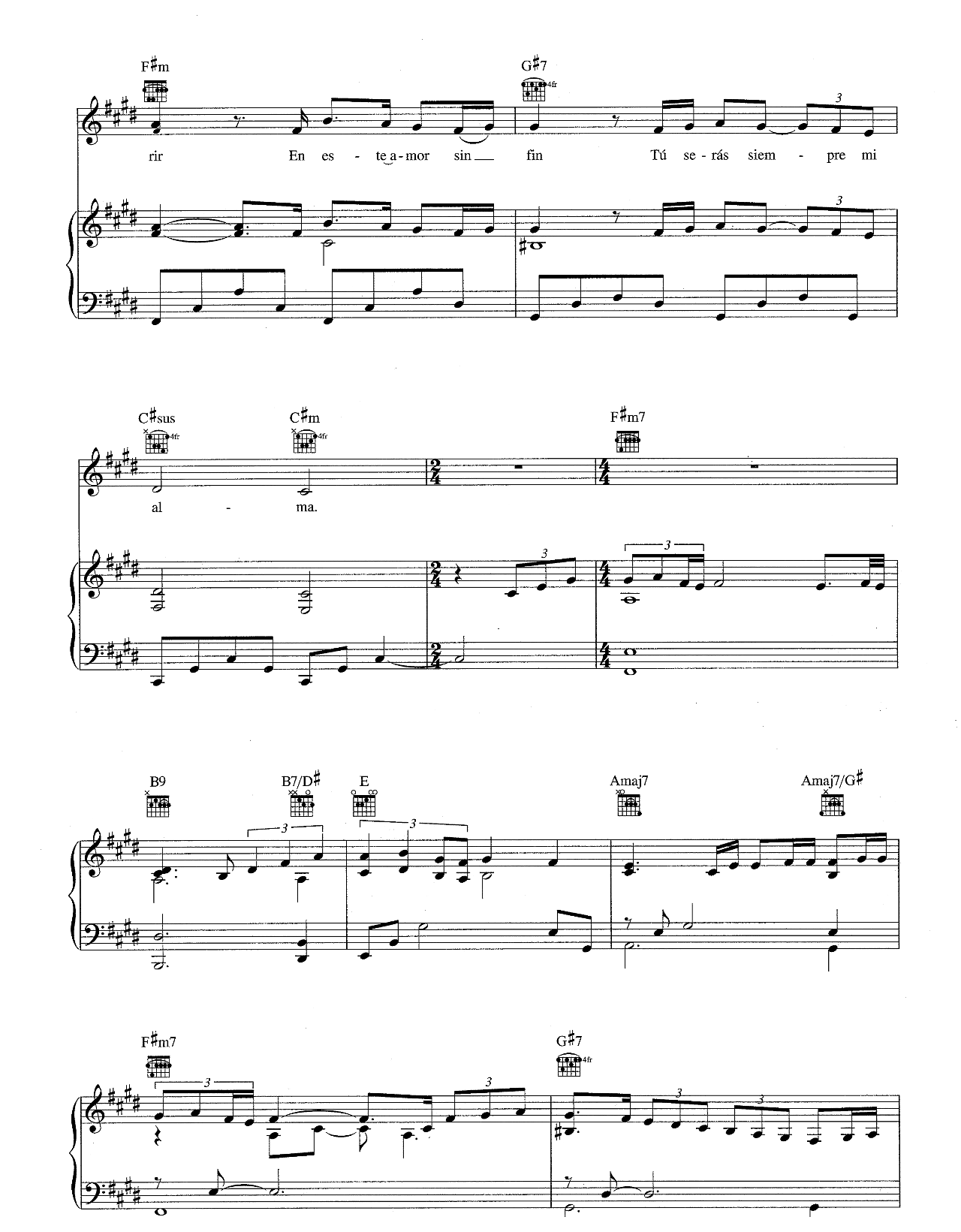 Si Tu Me Amas sheet music 5