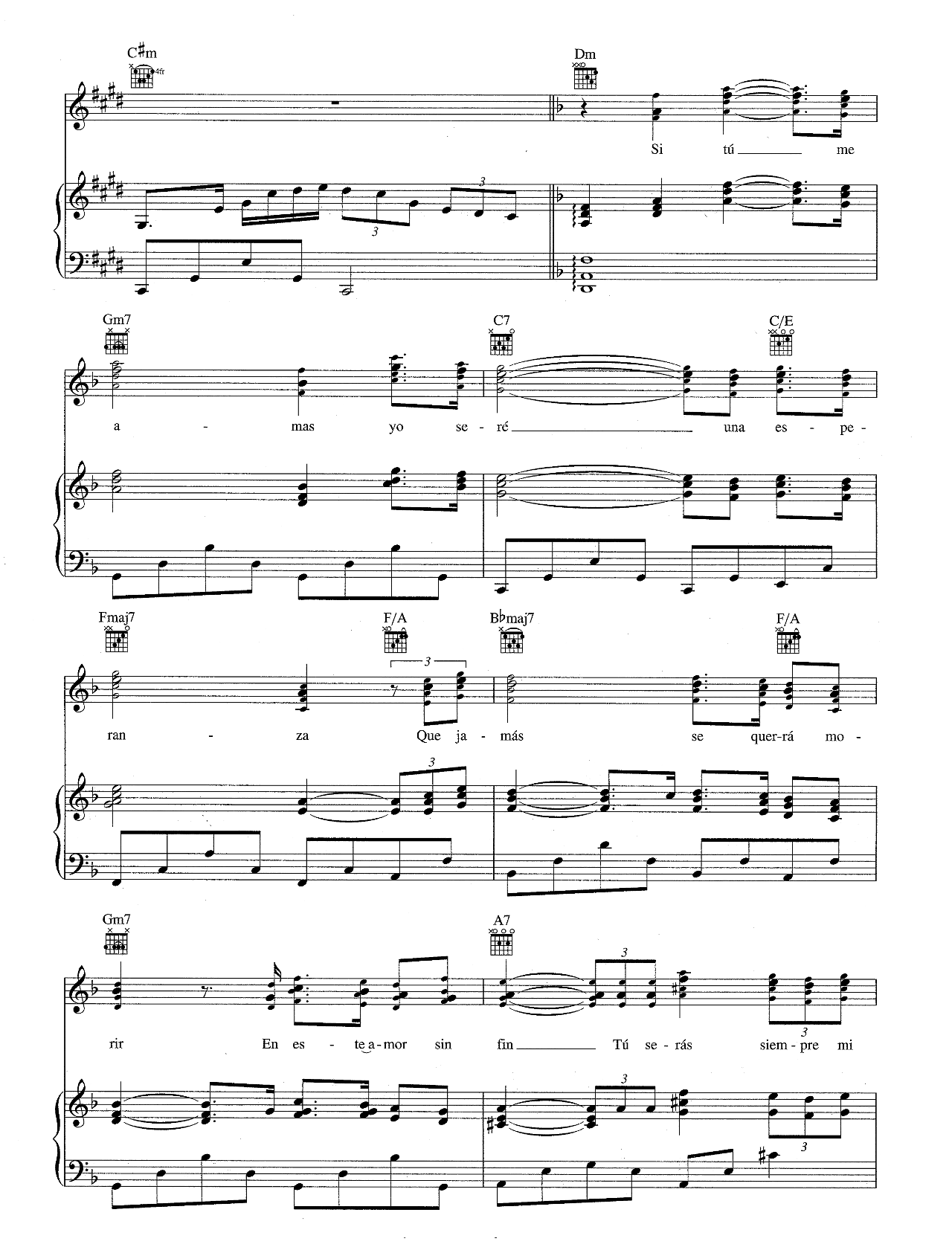 Si Tu Me Amas sheet music 6