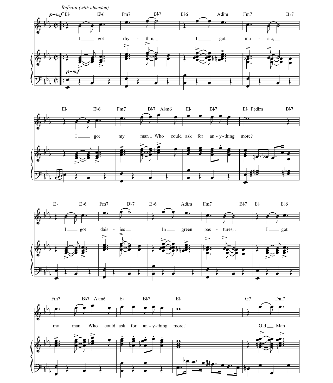 I Got Rhythm sheet music 3