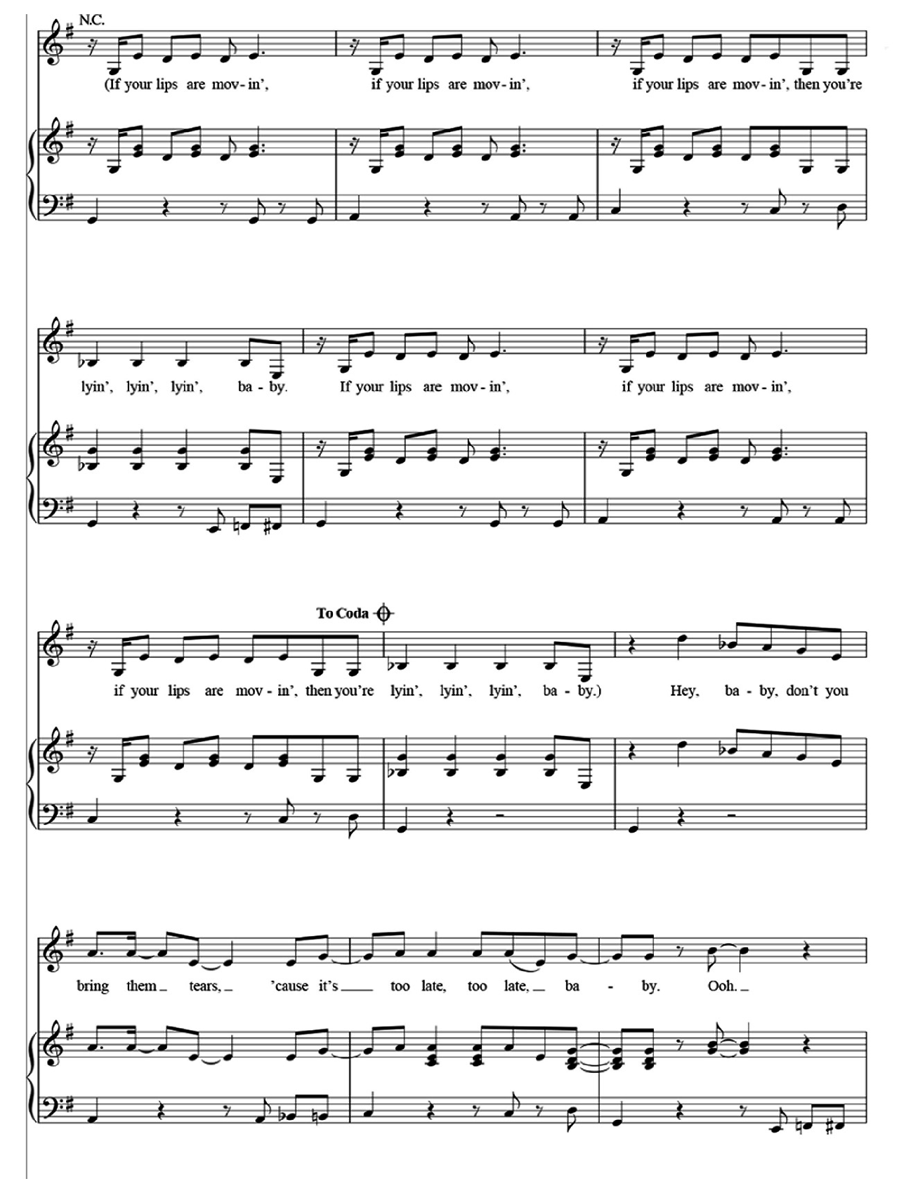 Lips Are Movin sheet music 4