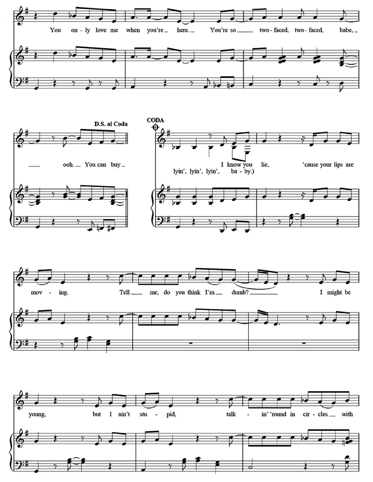 Lips Are Movin sheet music 5