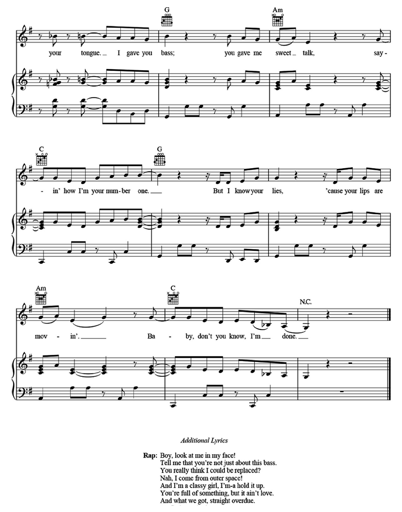 Lips Are Movin sheet music 6