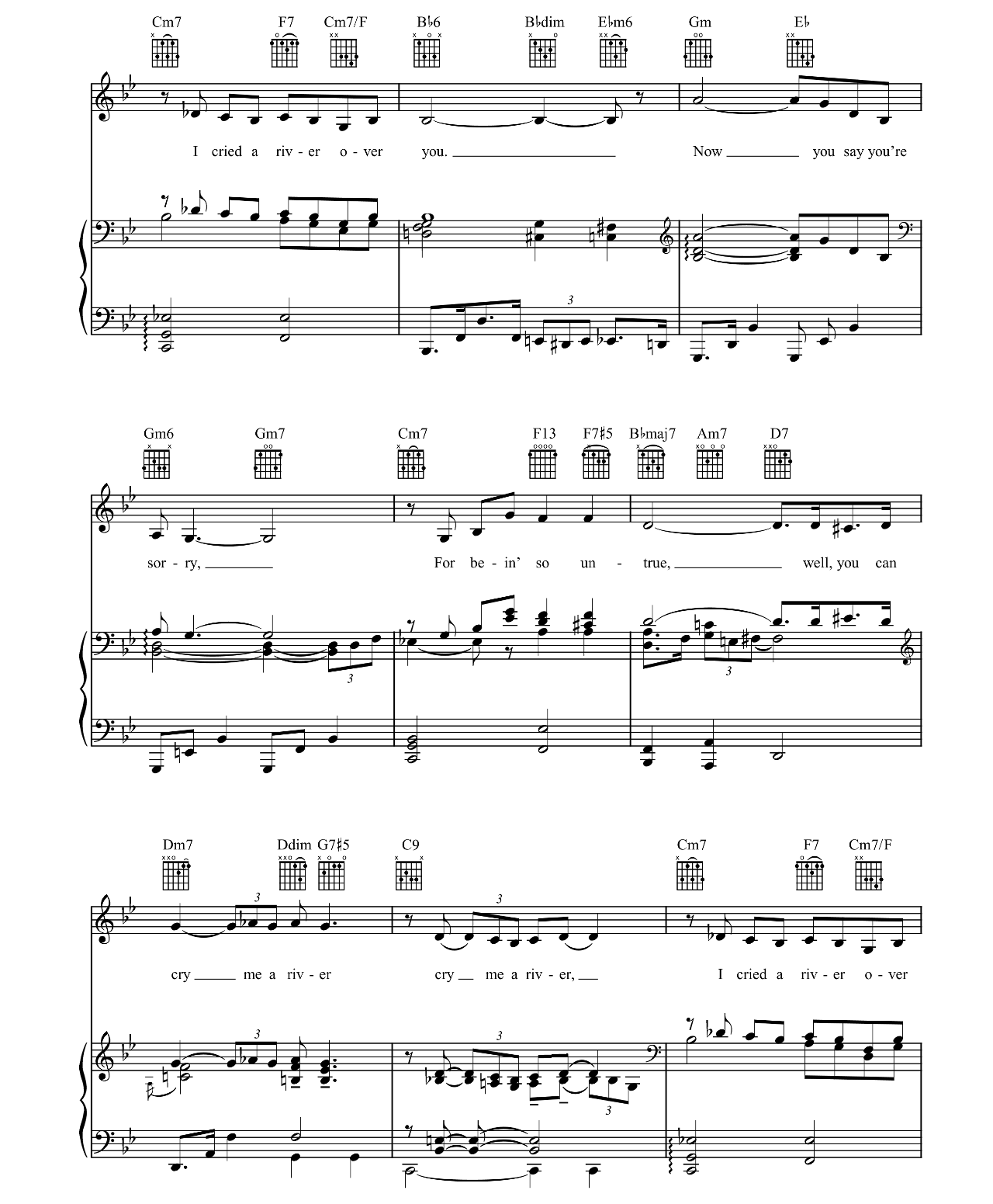 Cry Me A River sheet music 2