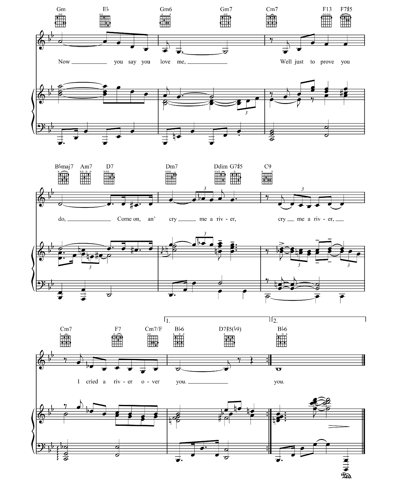 Cry Me A River sheet music 4