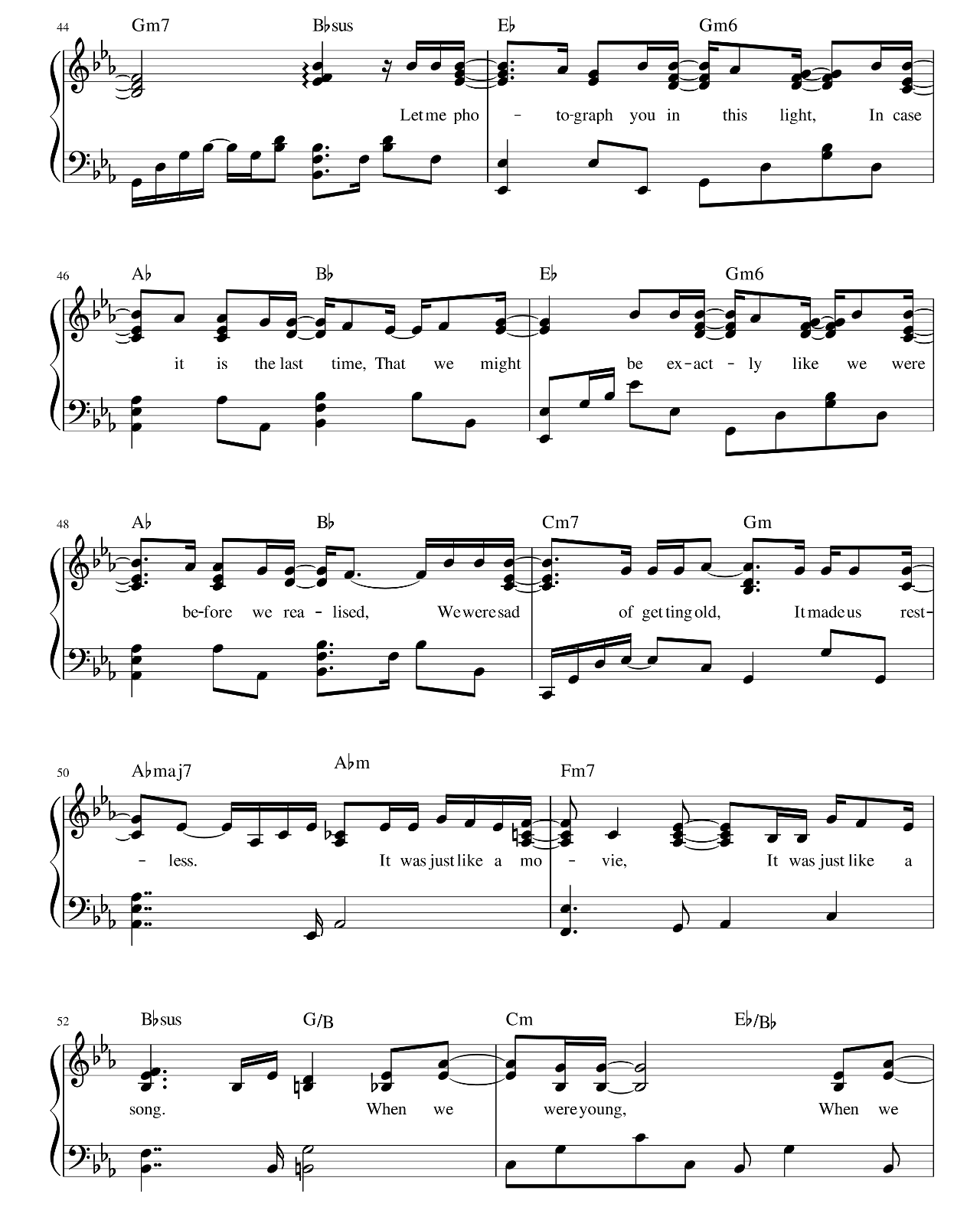 When We Were Young sheet music 5