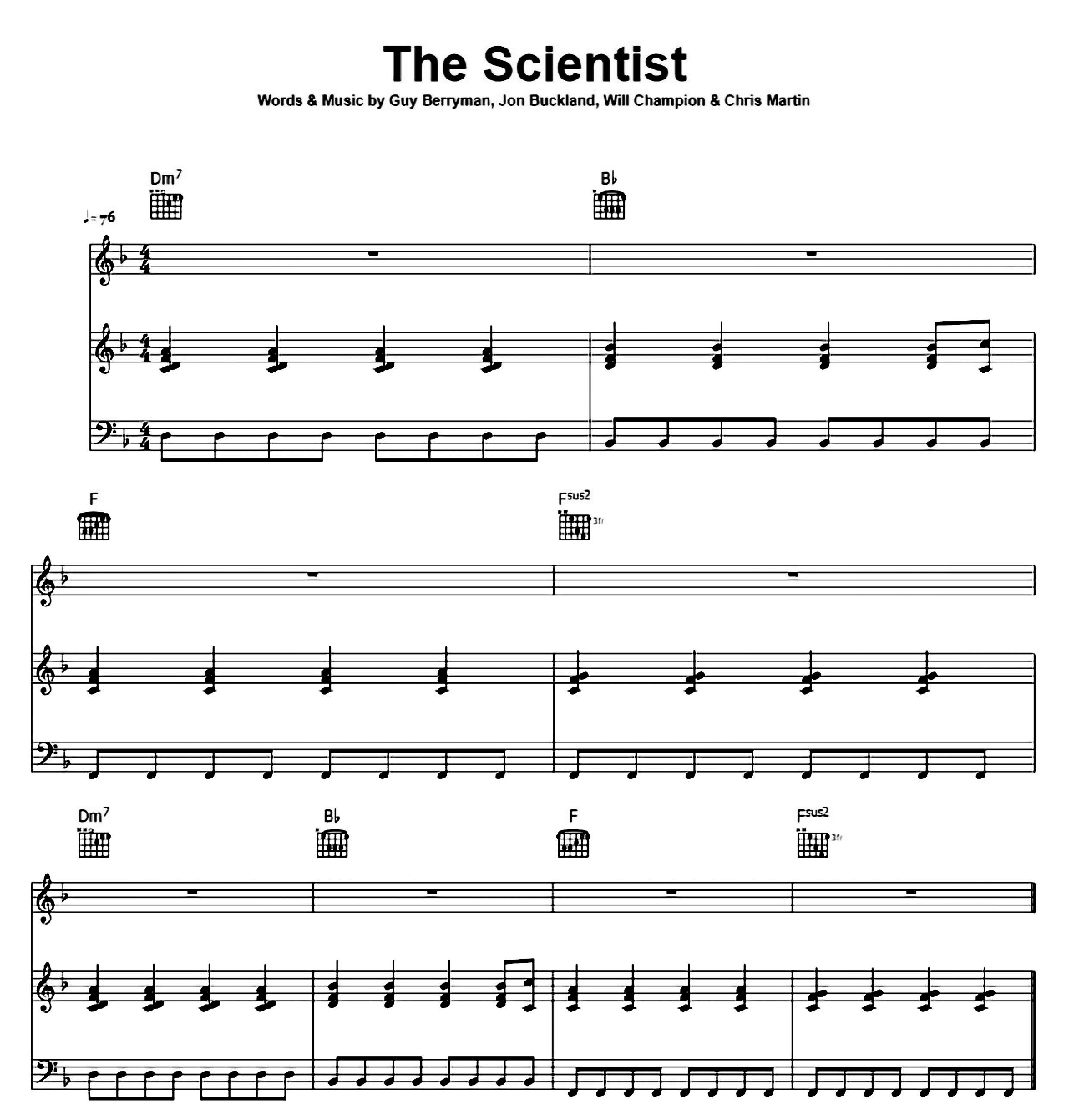 The Scientist sheet music