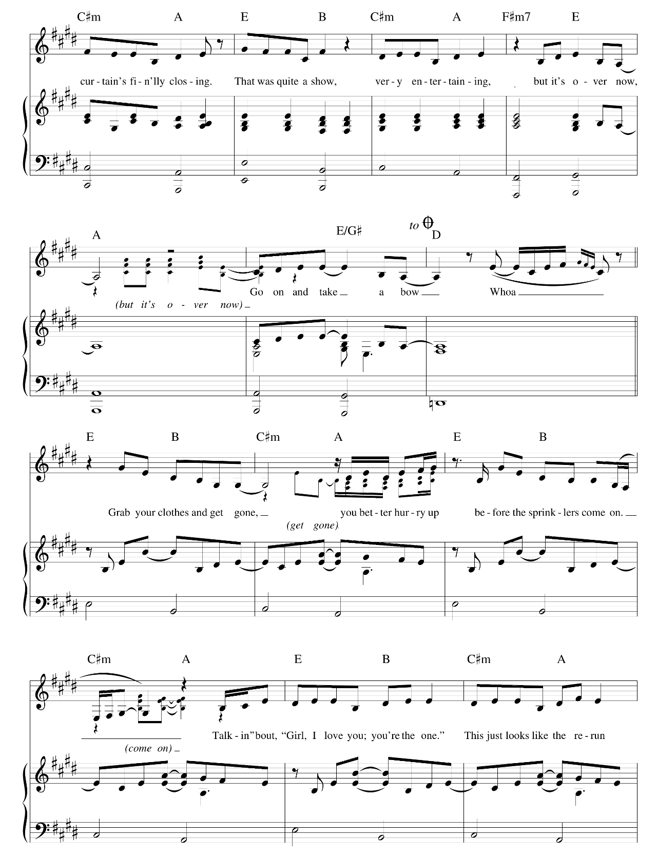 Take A Bow sheet music 3
