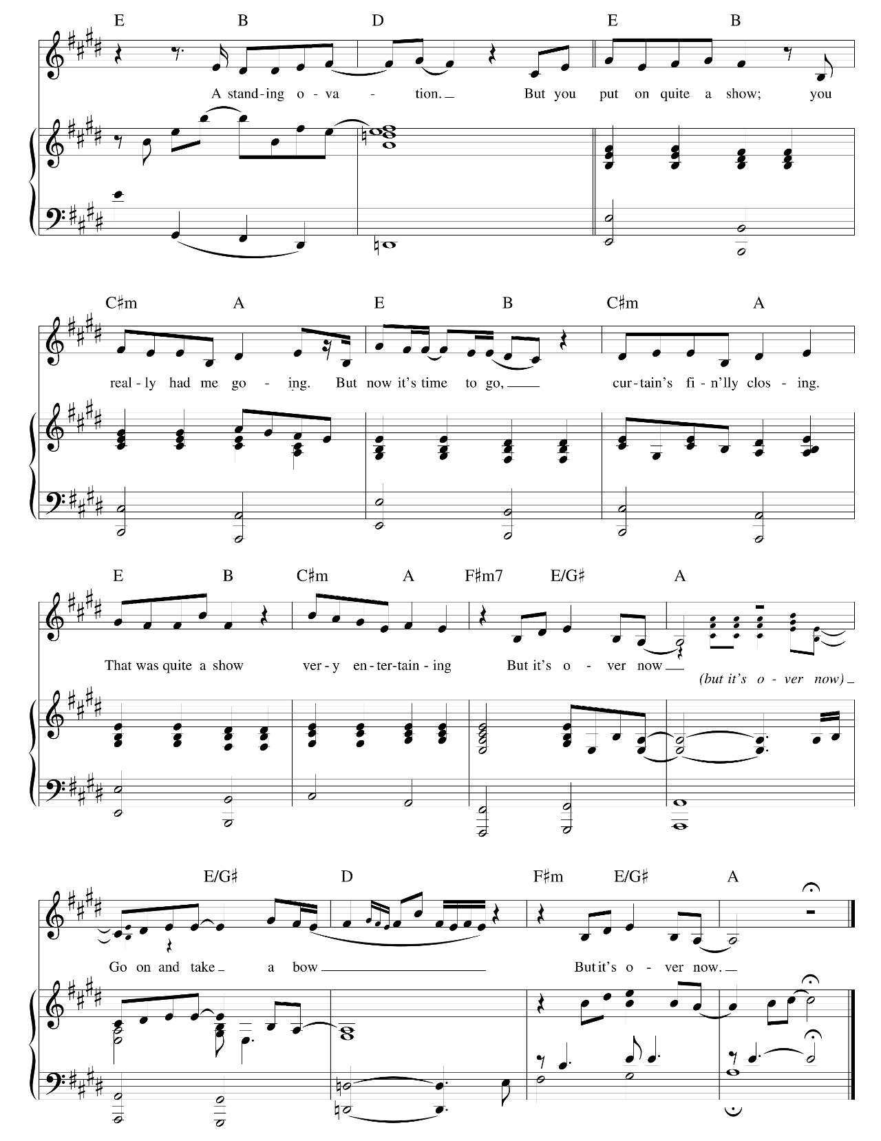 Take A Bow sheet music 5