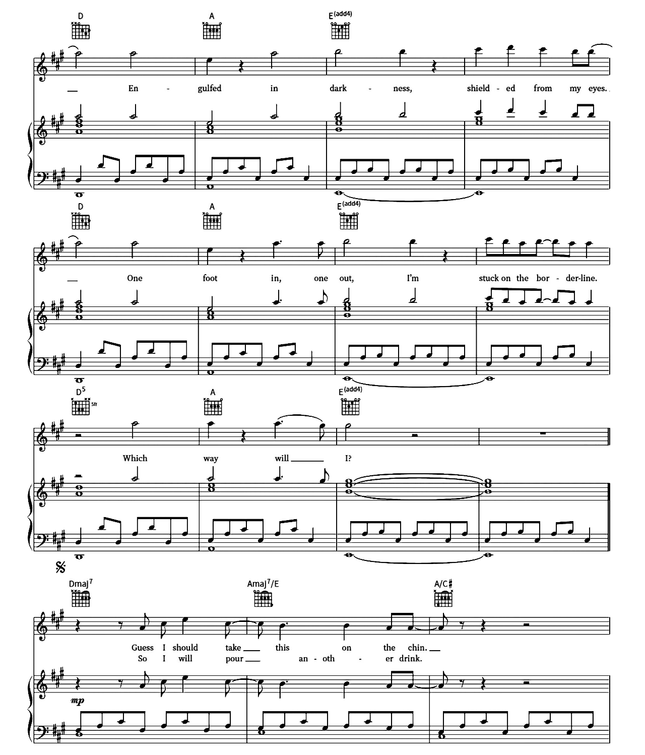 Borderline sheet music 3