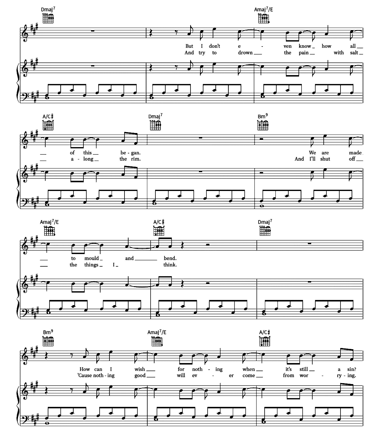 Borderline sheet music 4