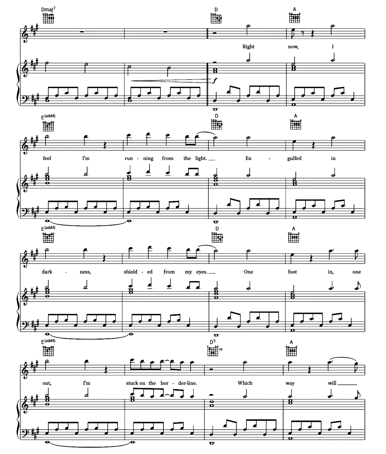 Borderline sheet music 5