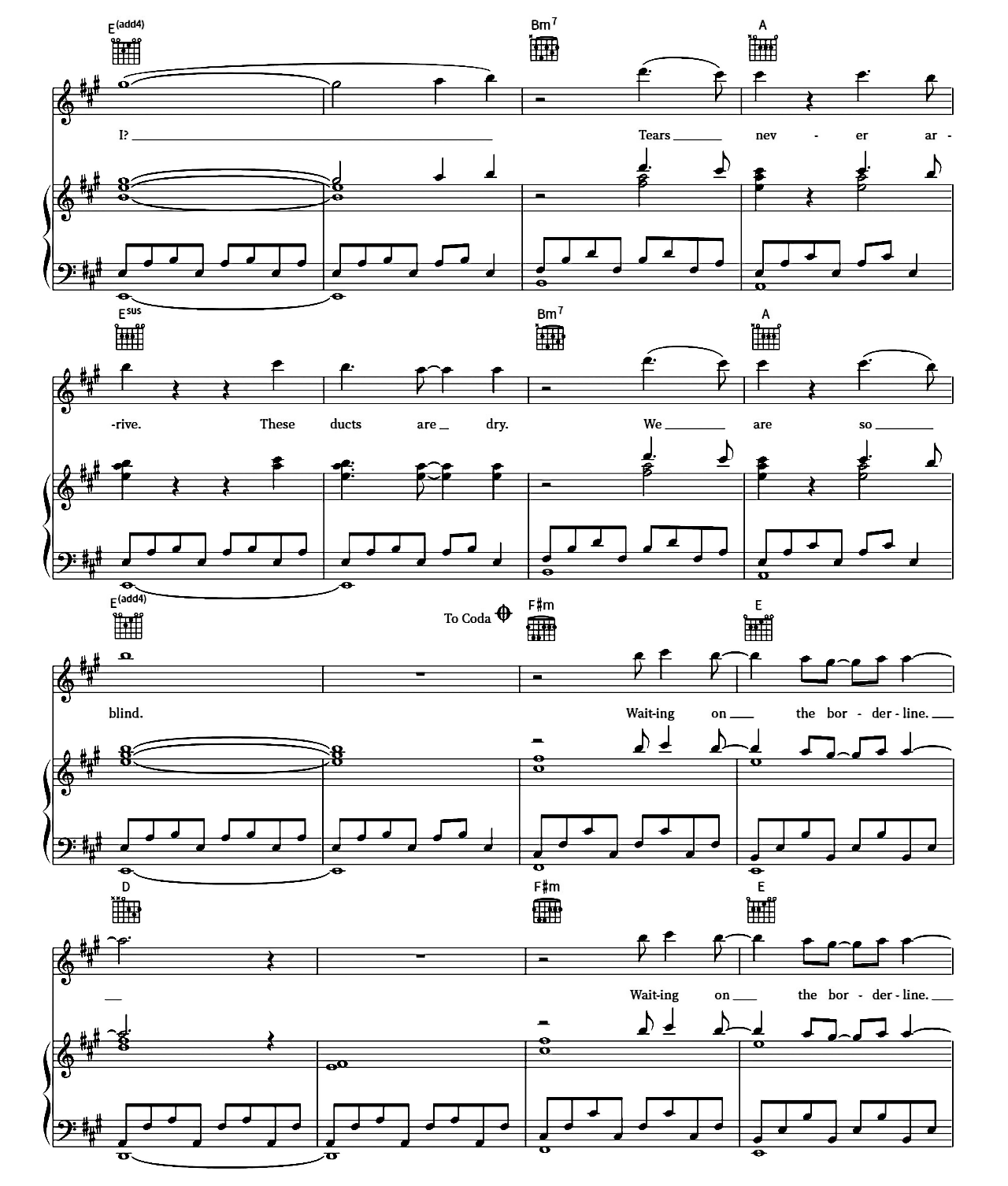 Borderline sheet music 6