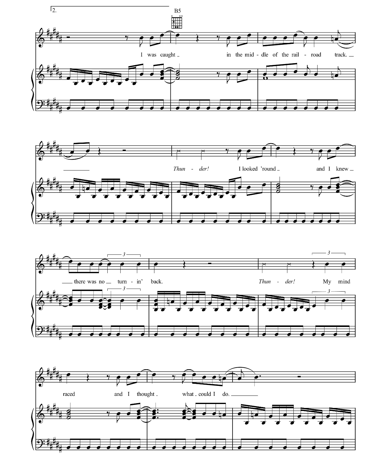 Thunderstruck sheet music 2