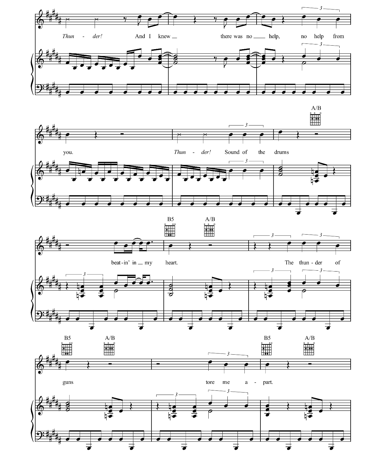 Thunderstruck sheet music 3