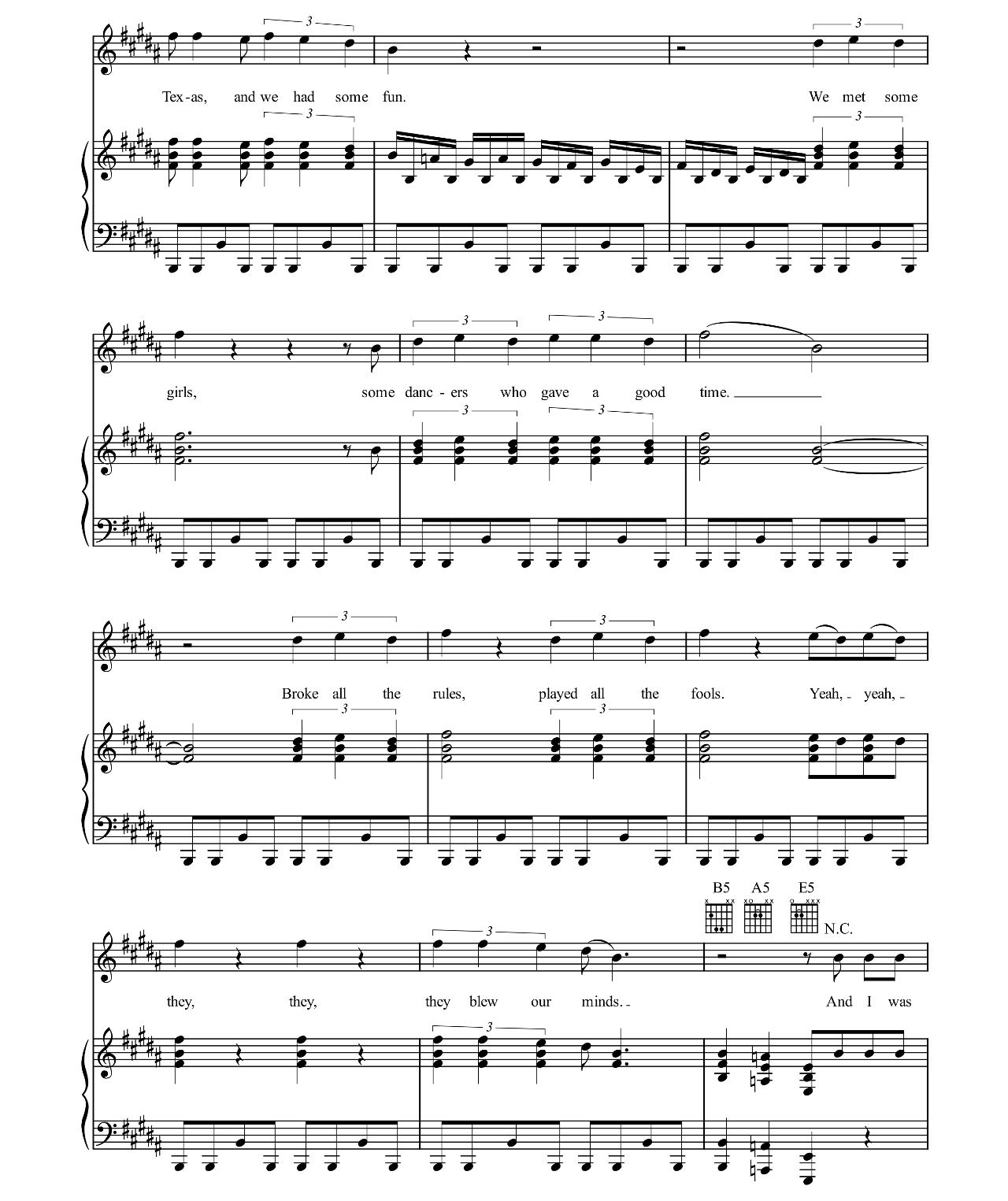 Thunderstruck sheet music 5