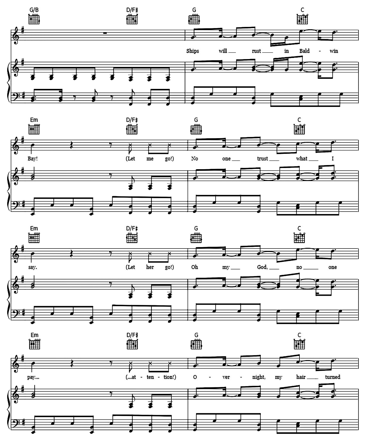 Submarines sheet music 4