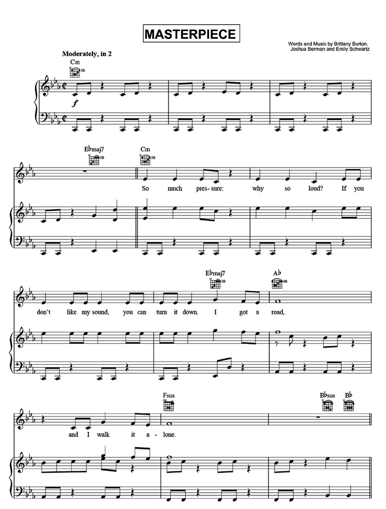 Masterpiece sheet music
