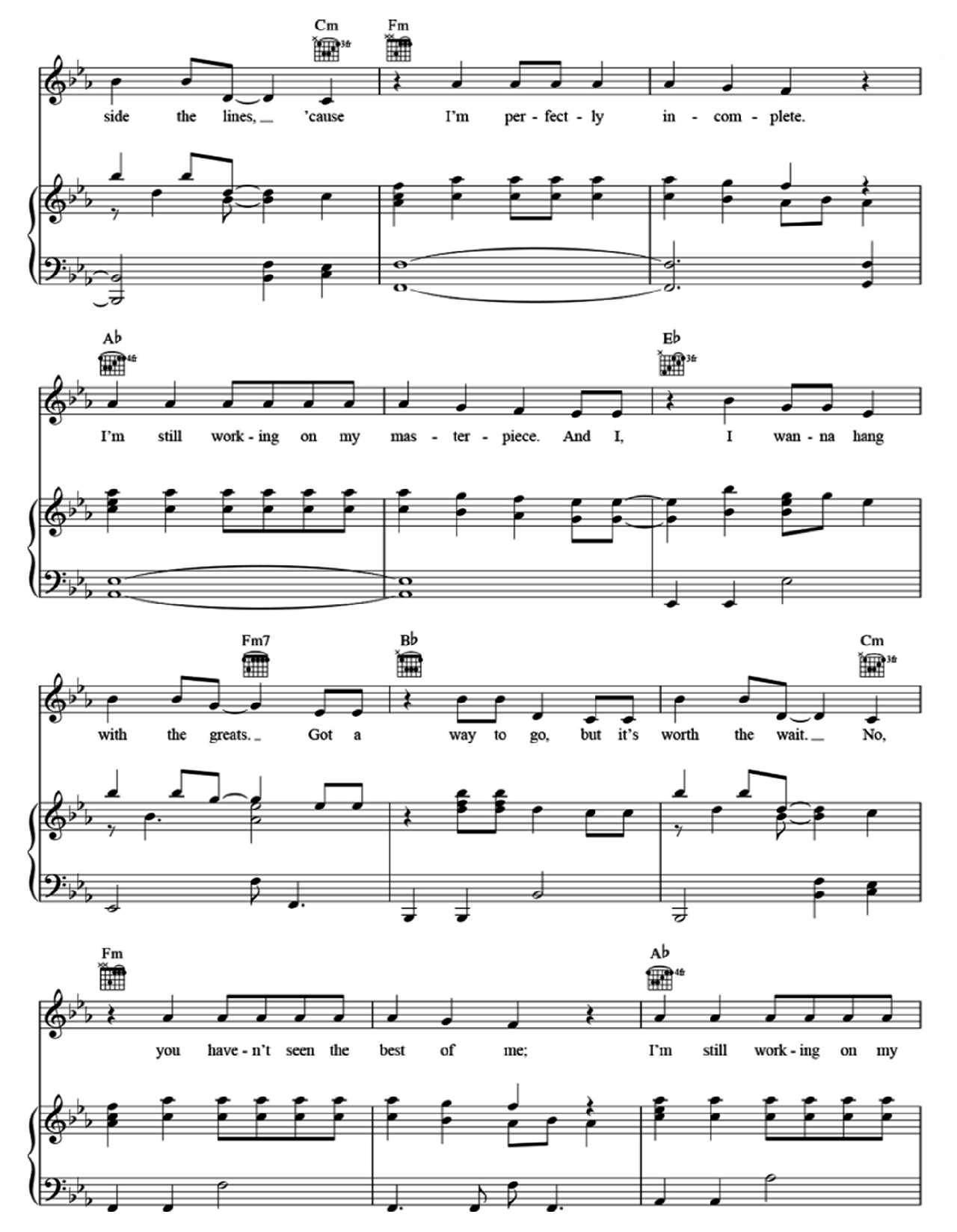 Masterpiece sheet music 4