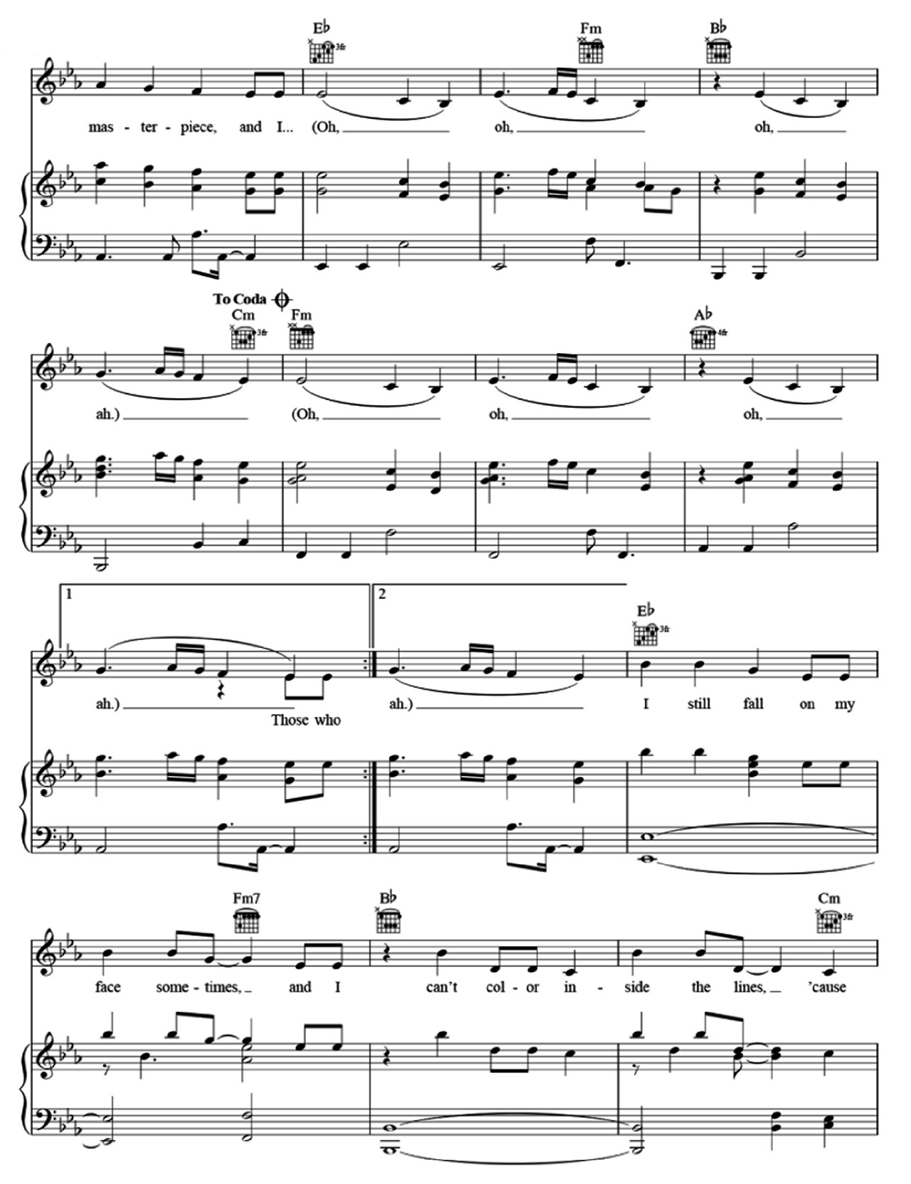 Masterpiece sheet music 5