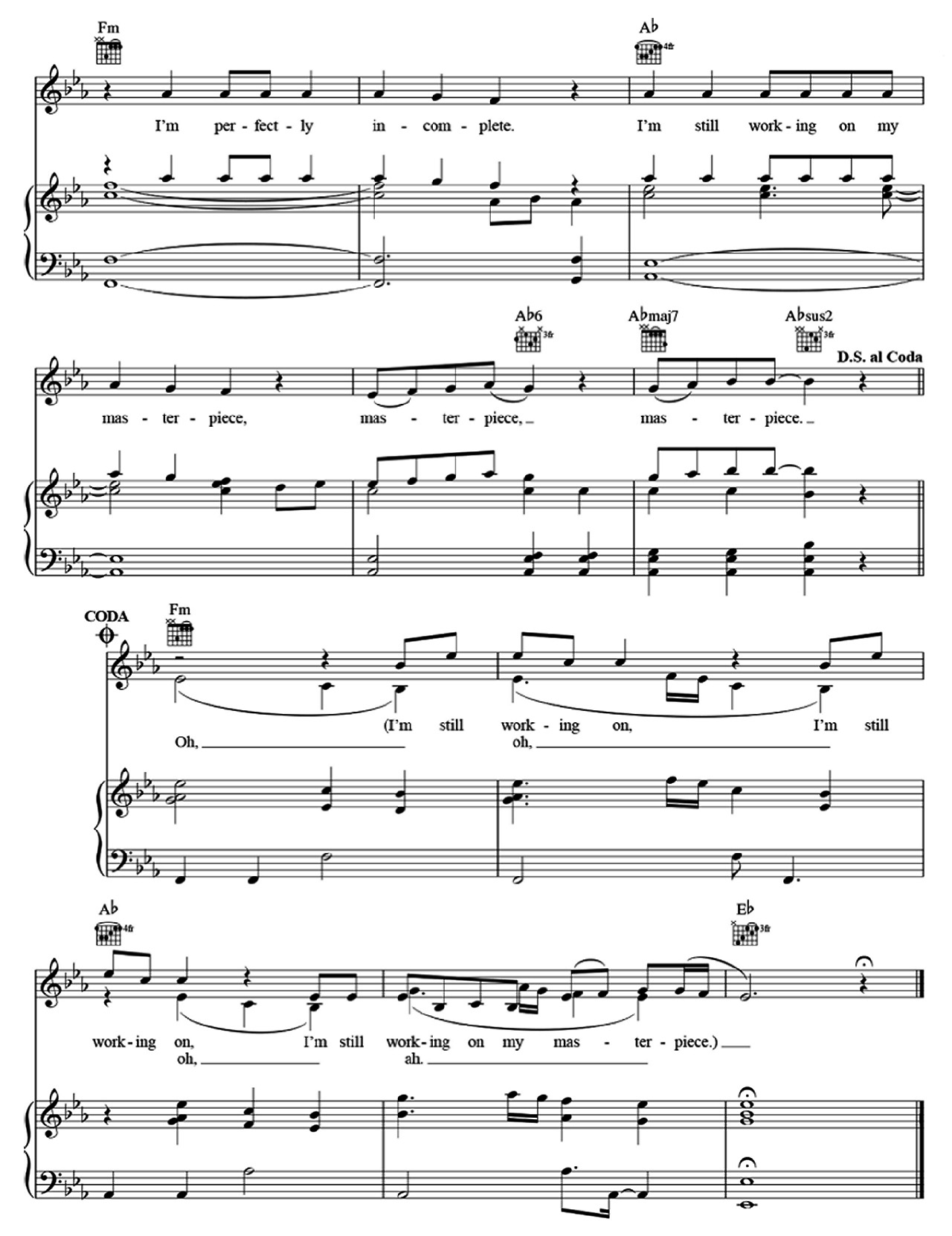 Masterpiece sheet music 6