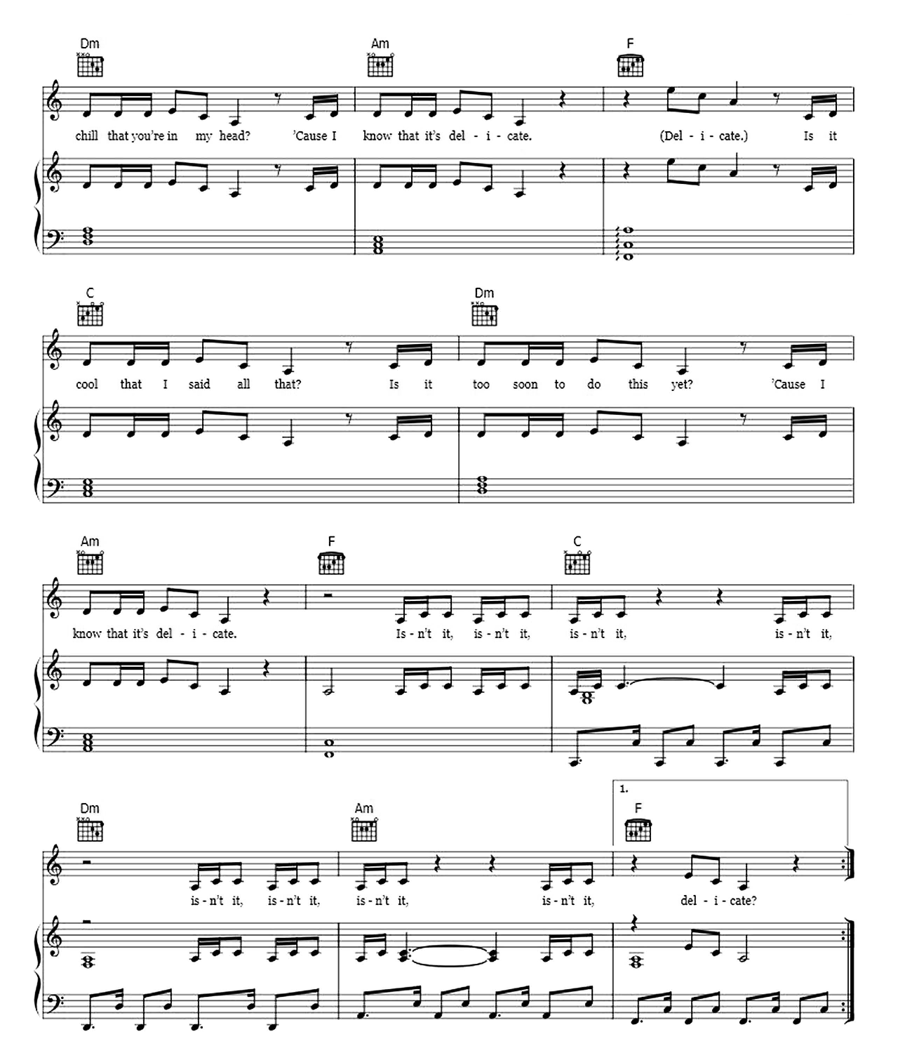 Delicate sheet music 4