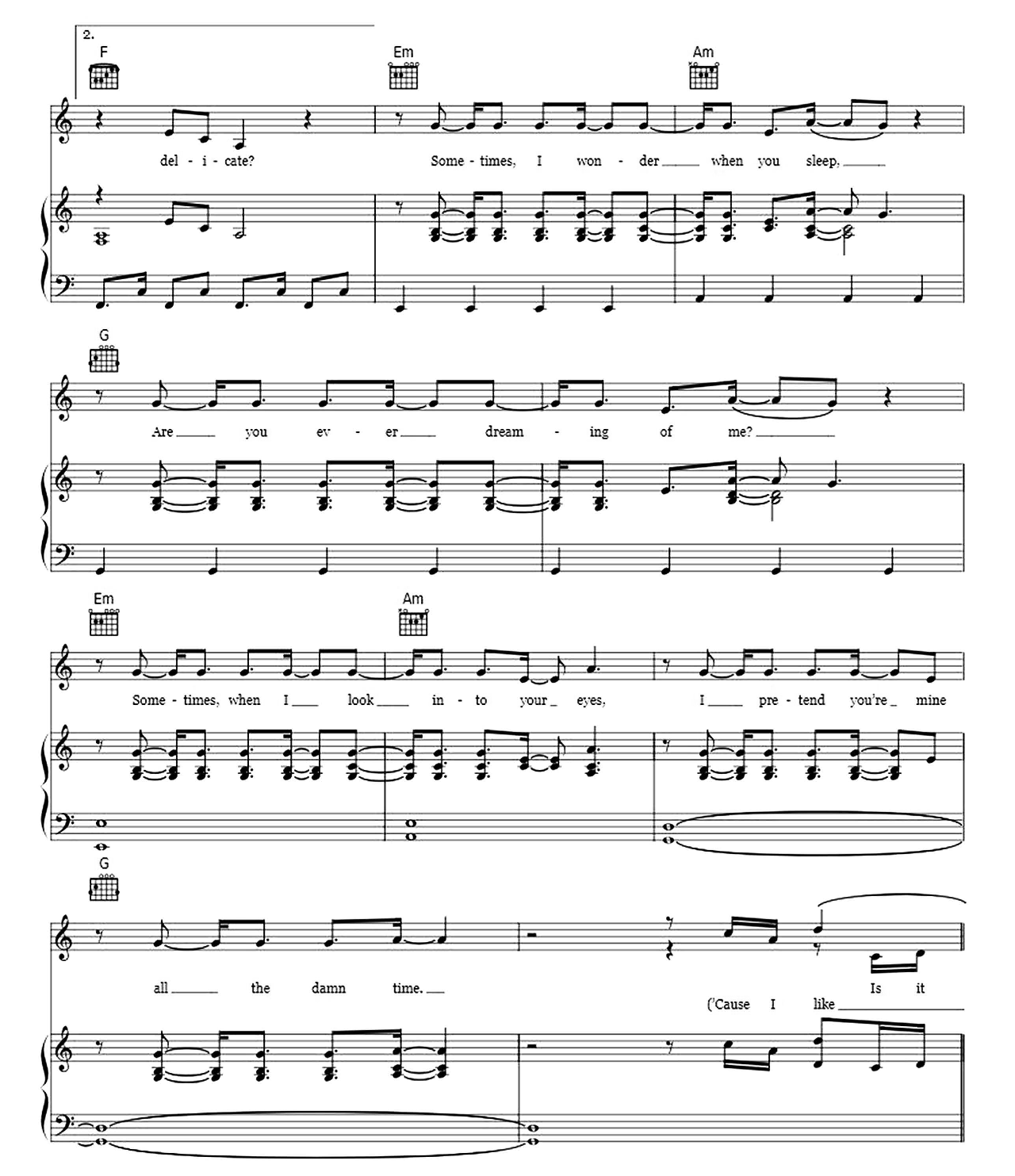 Delicate sheet music 5