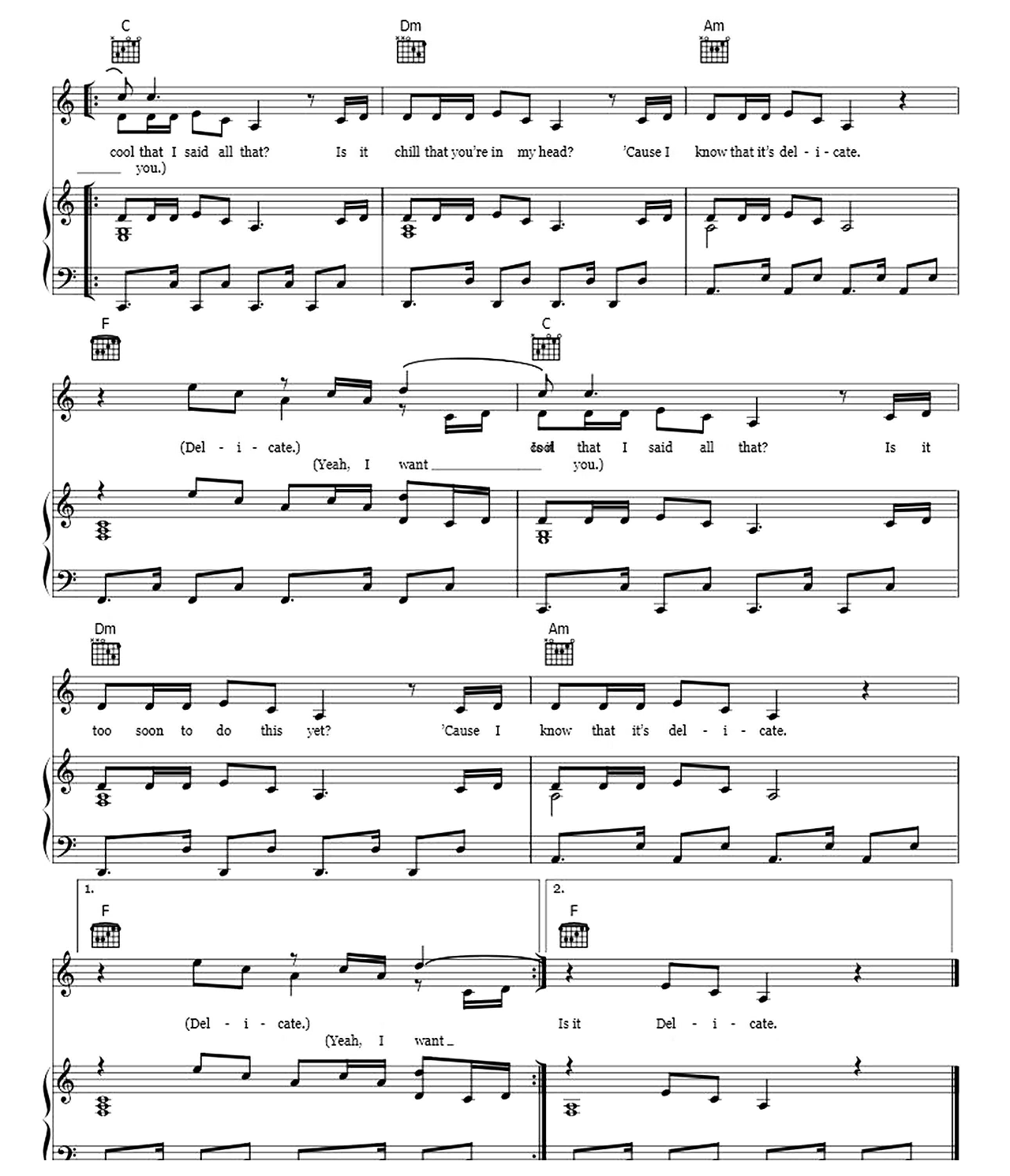 Delicate sheet music 6