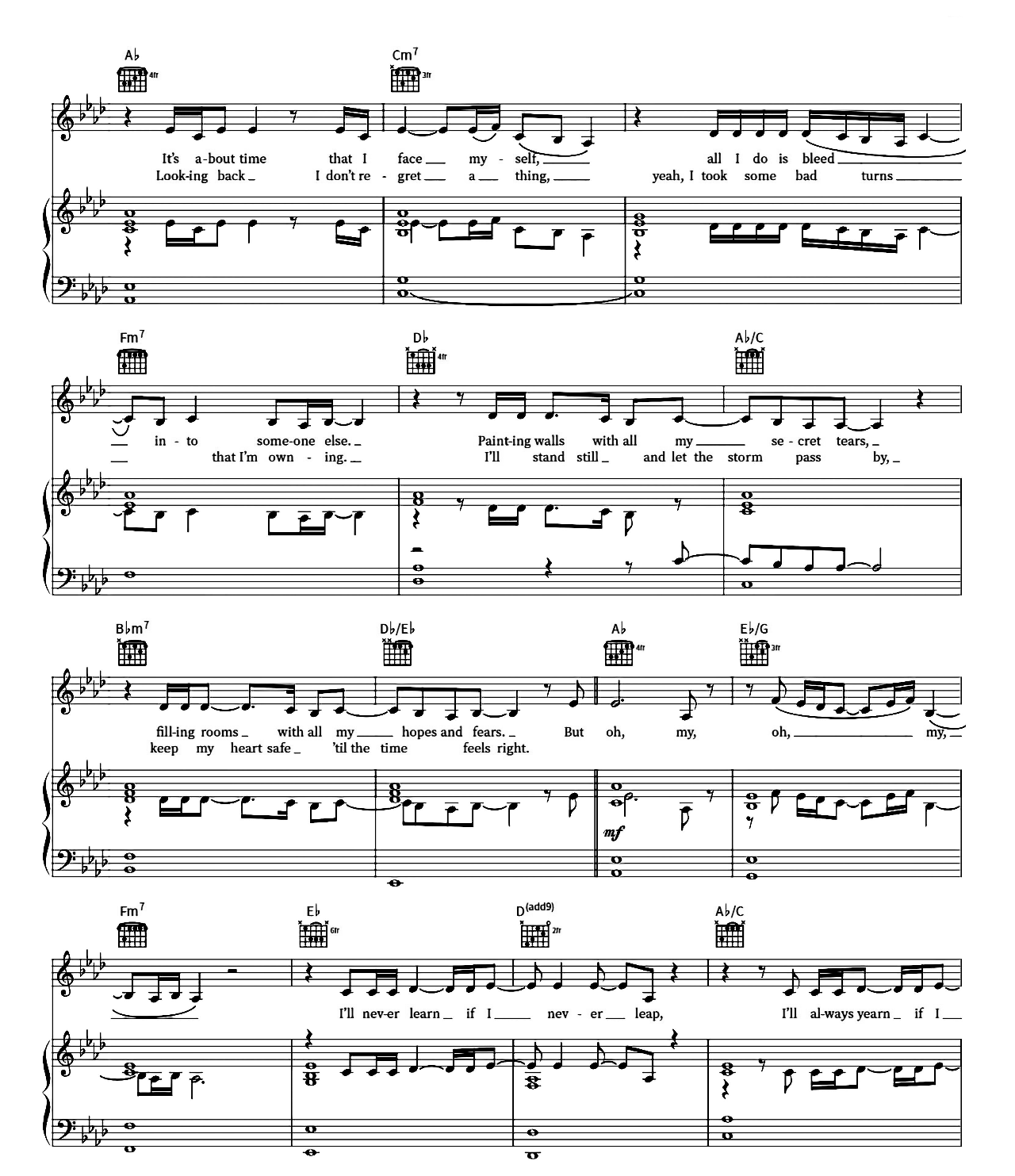 To Be Loved sheet music 2