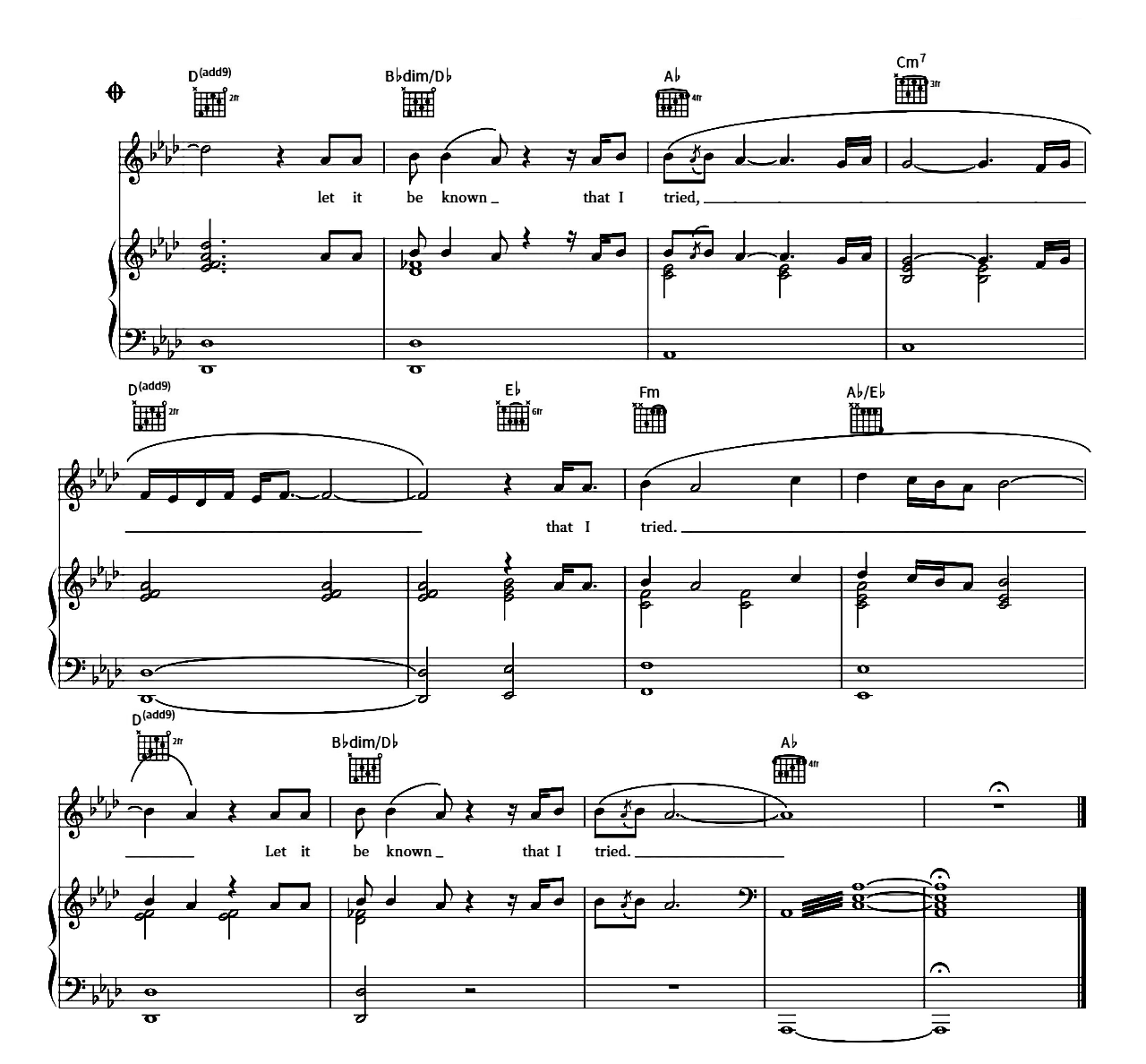 To Be Loved sheet music 5