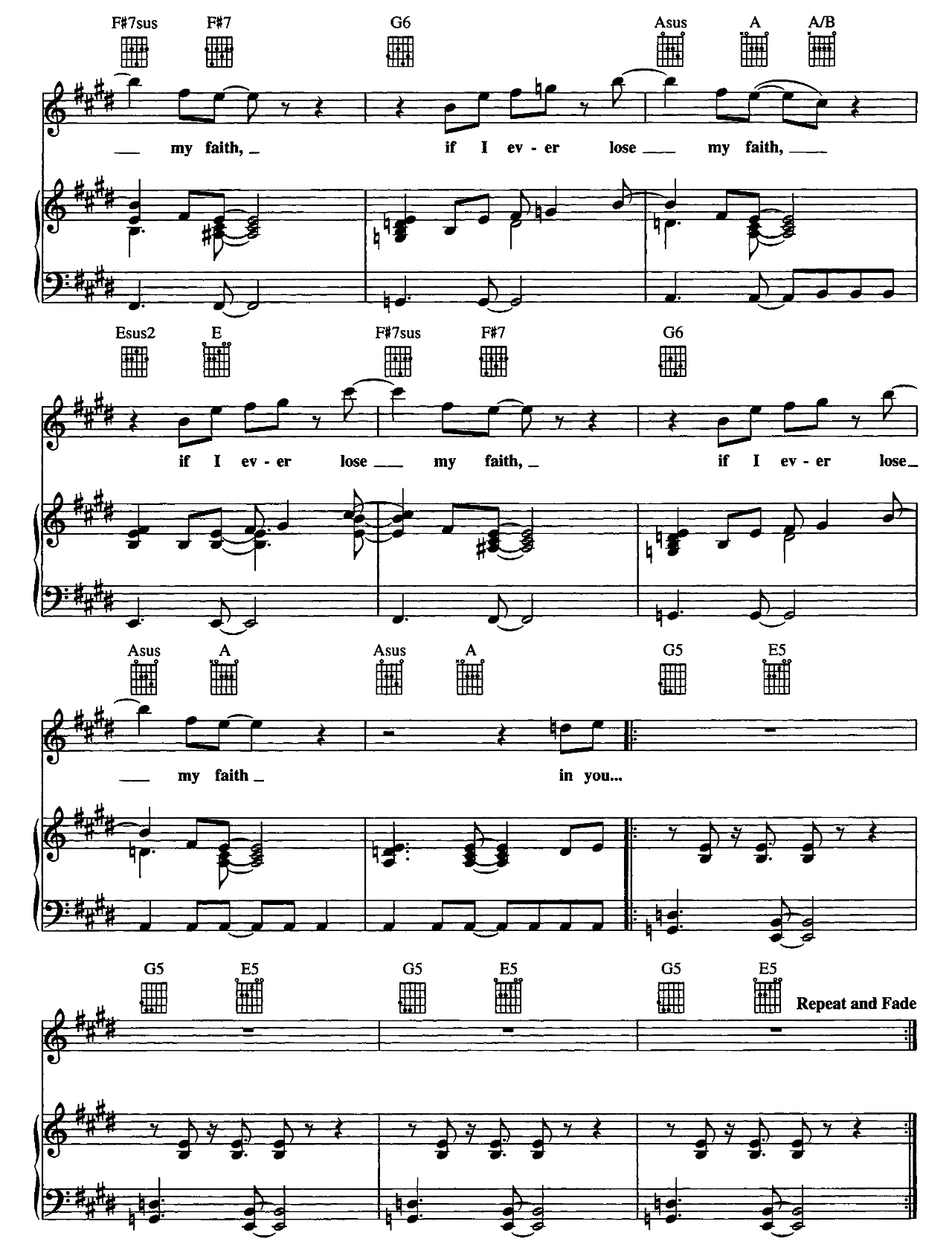 If I Ever Lose My Faith In You sheet music 6