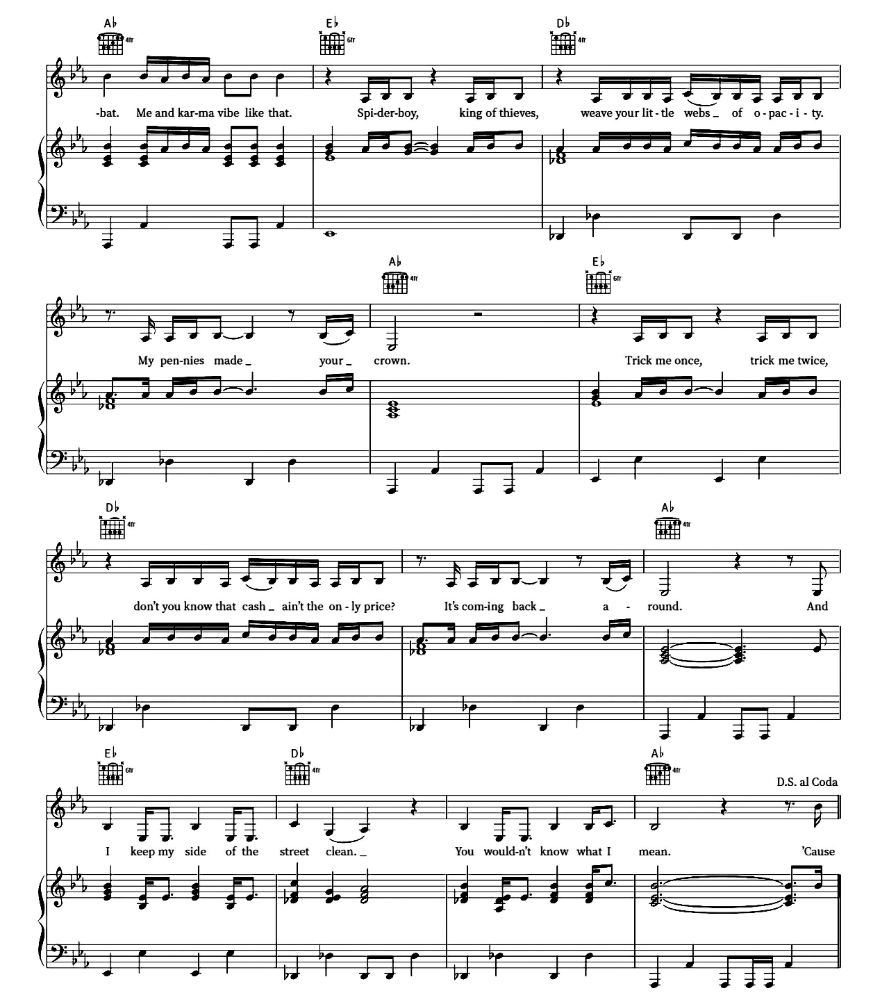 Karma sheet music 3