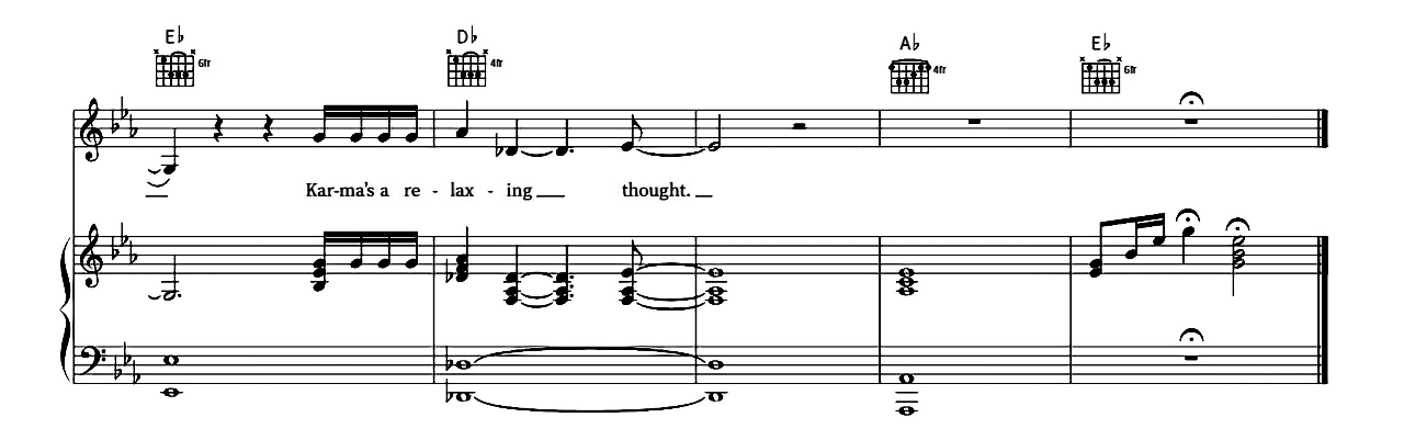 Karma sheet music 6