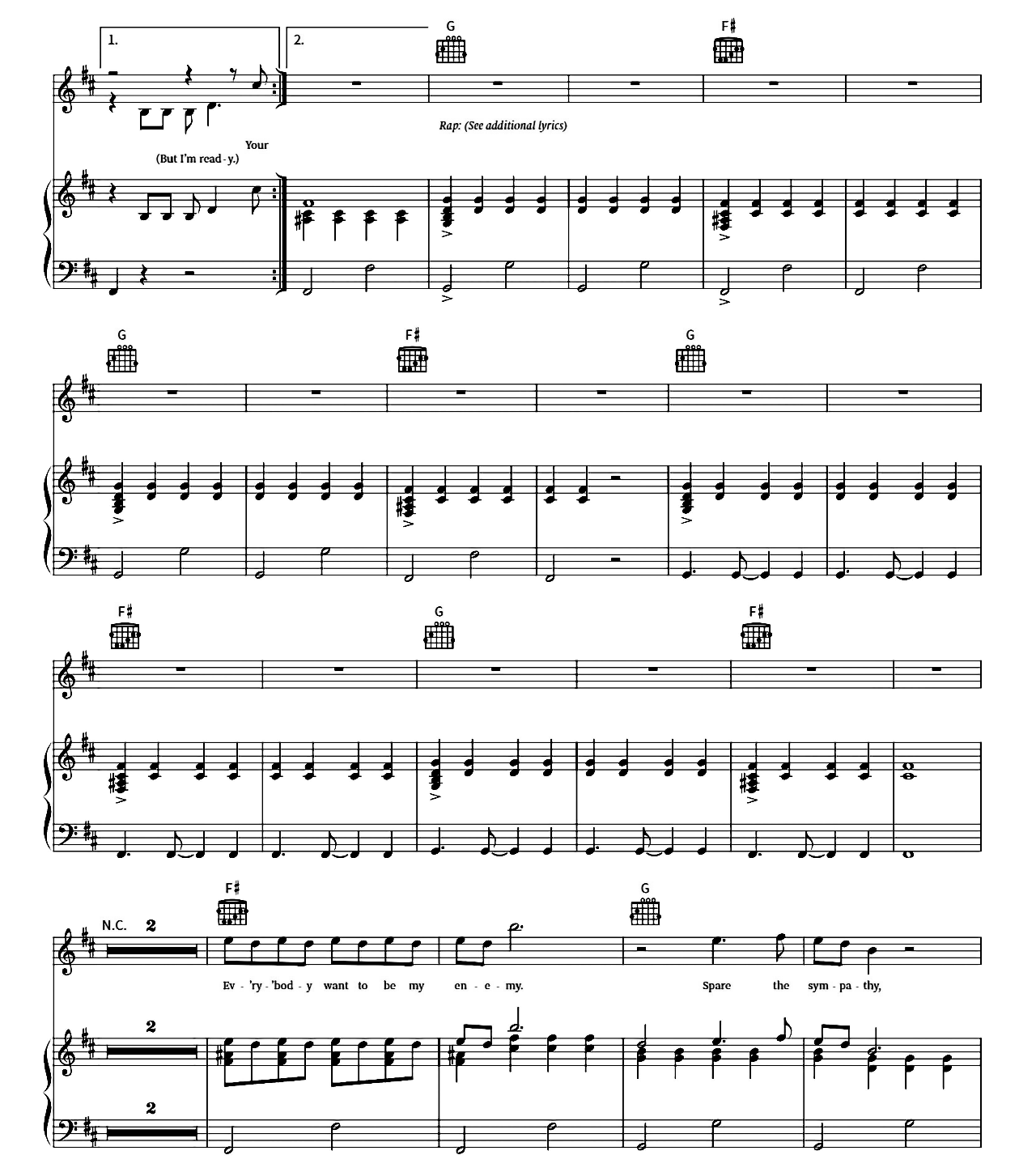 Enemy sheet music 3