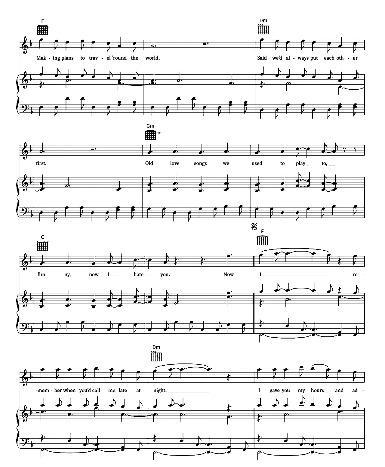 Fingers Crossed sheet music 2