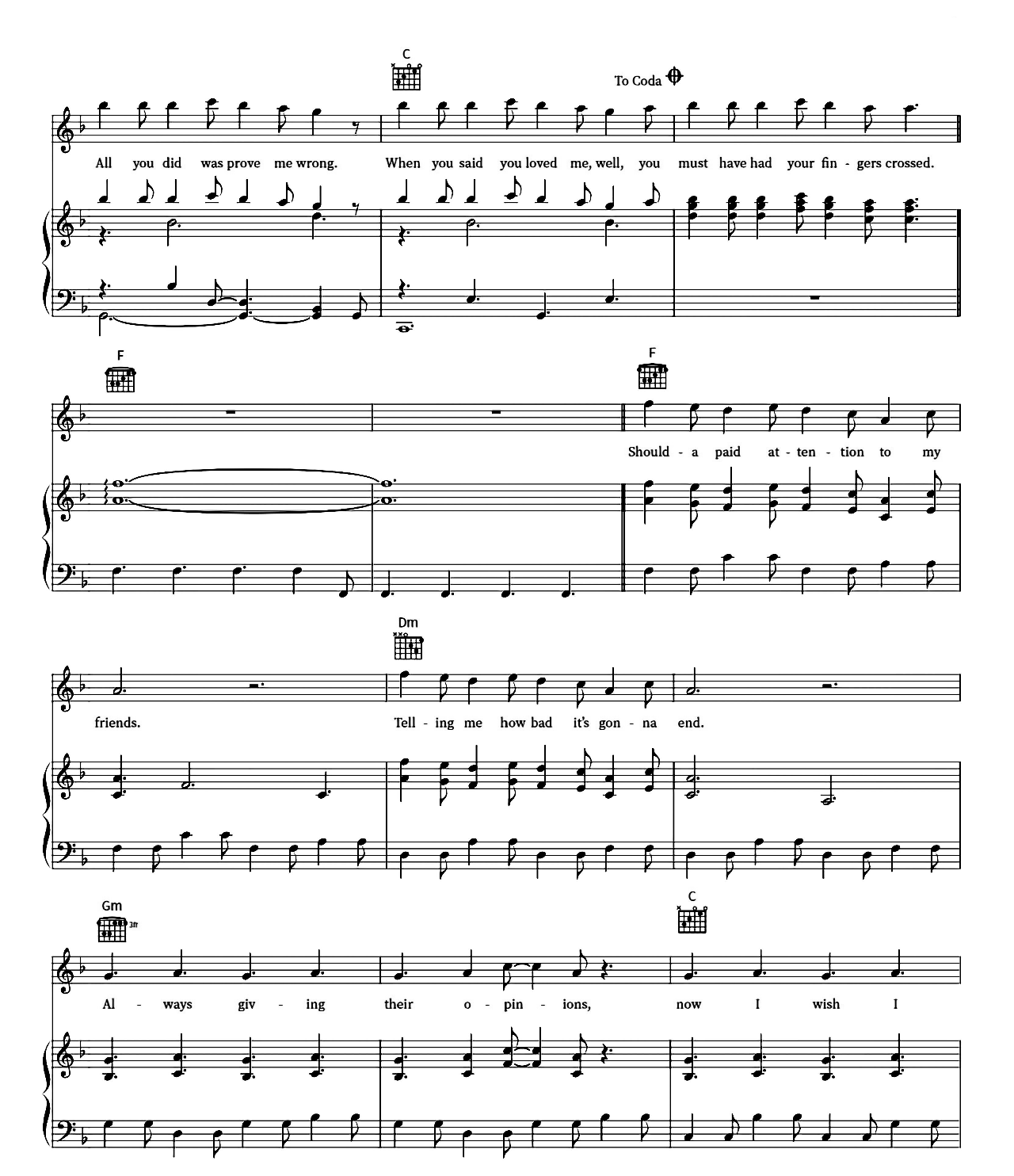 Fingers Crossed sheet music 4