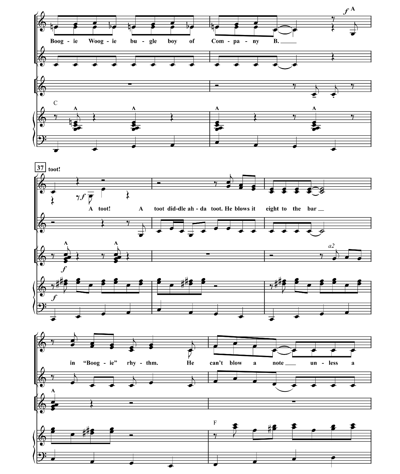 Boogie Woogie Bugle Boy sheet music 5