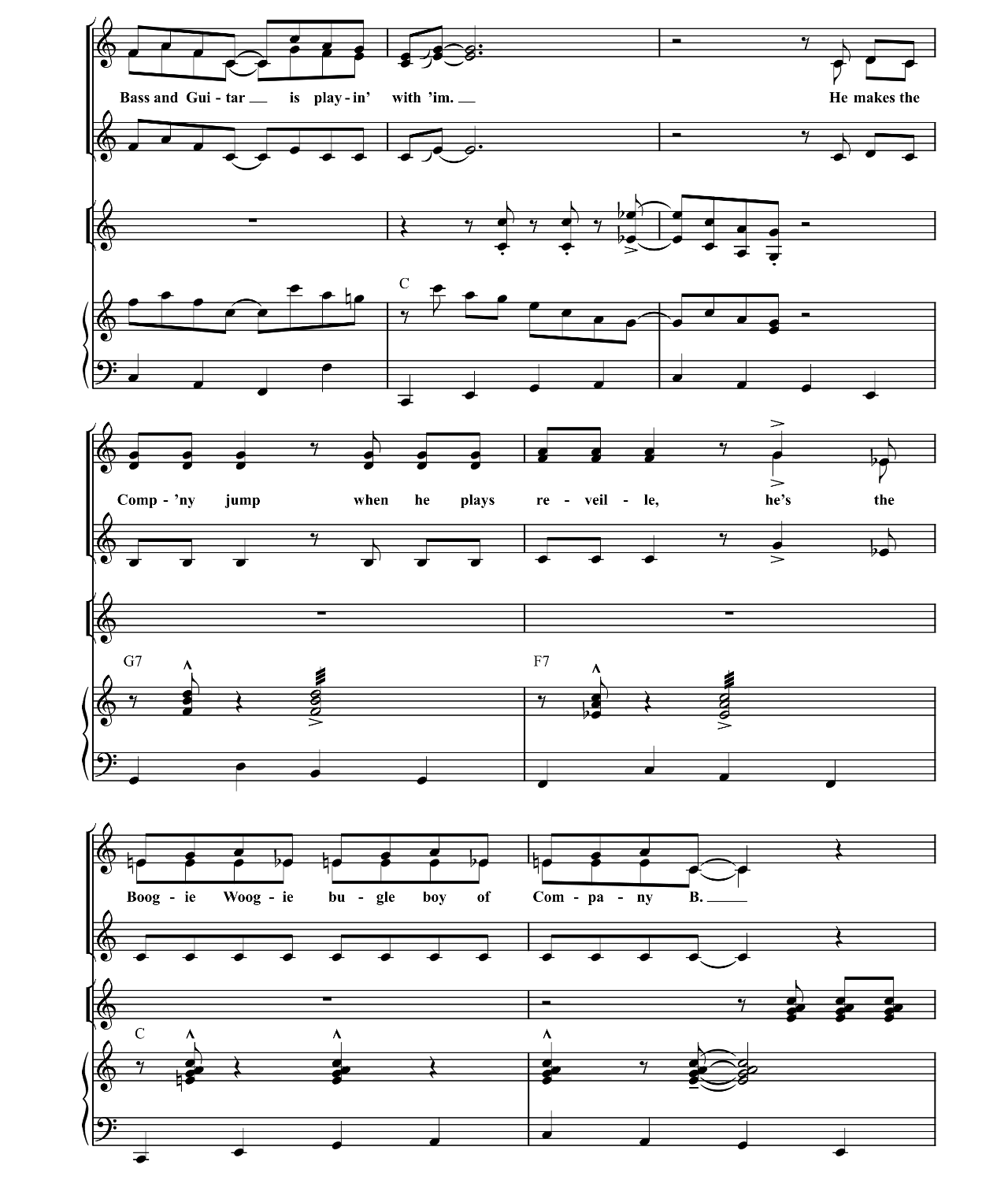 Boogie Woogie Bugle Boy sheet music 6